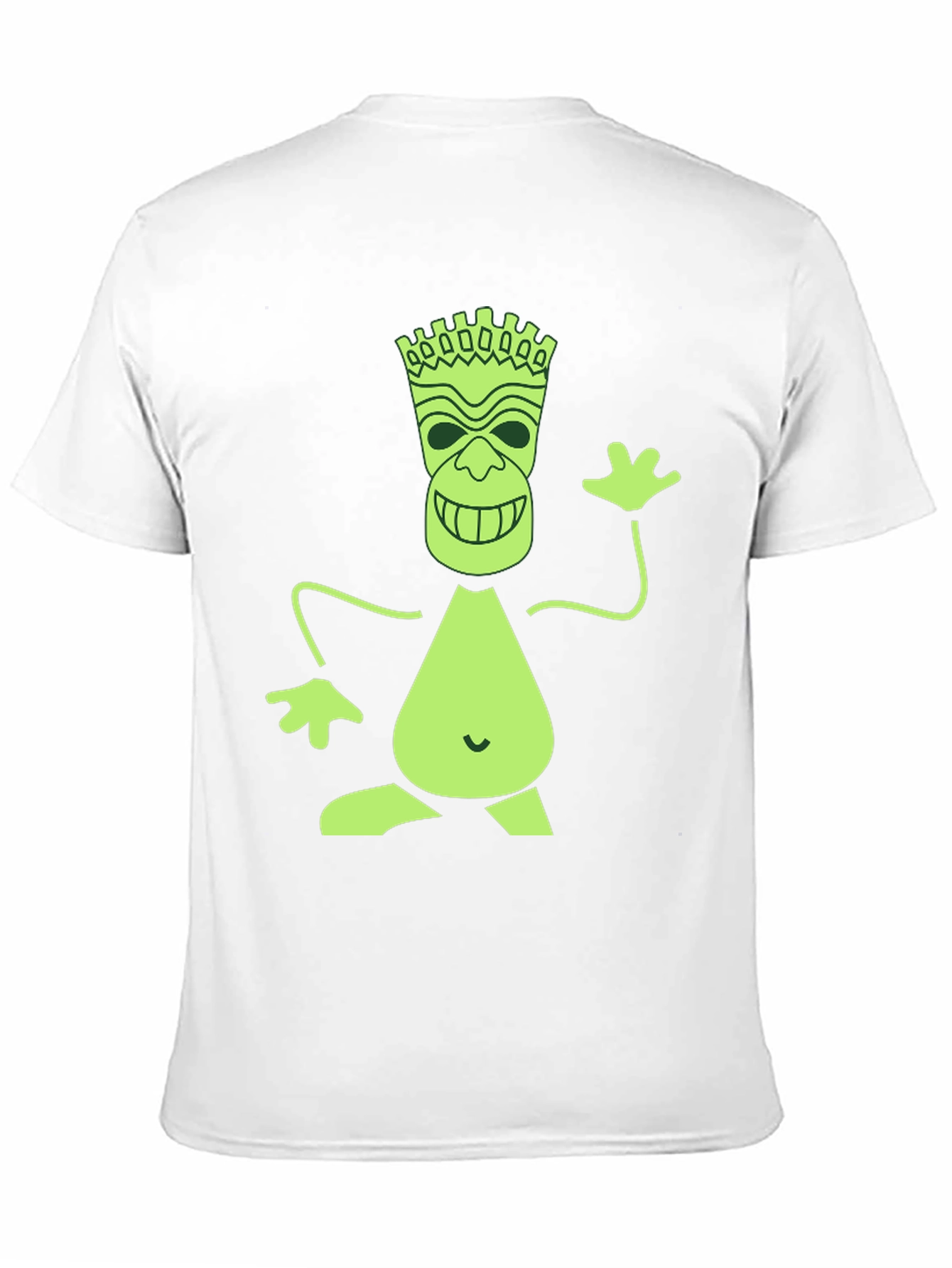 Black Fun Tiki Graphic Print Black T-Shirt view 11