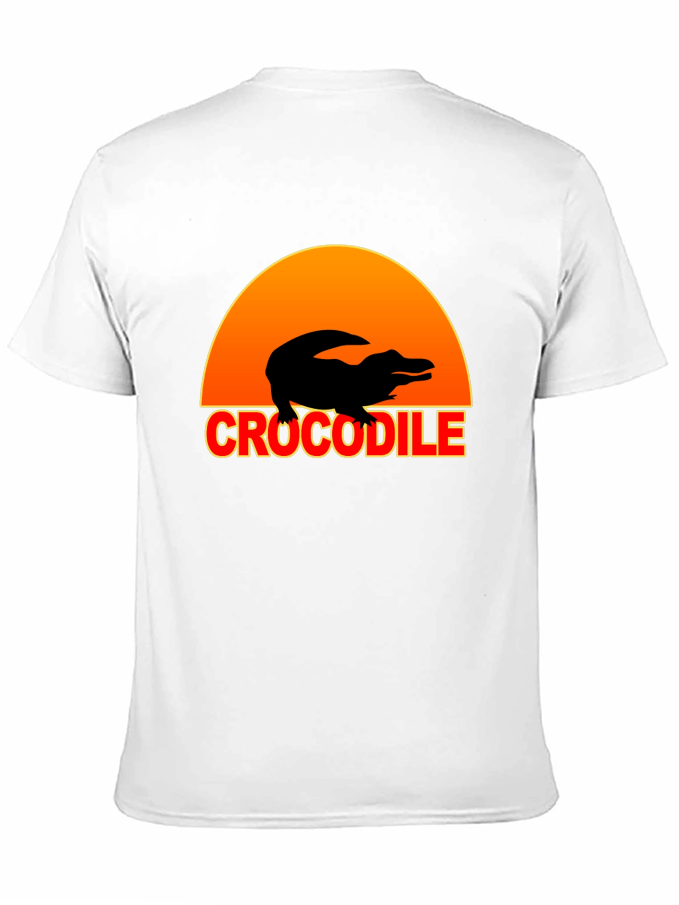 Black Crocodile Sunset Graphic Tee - Black view 11