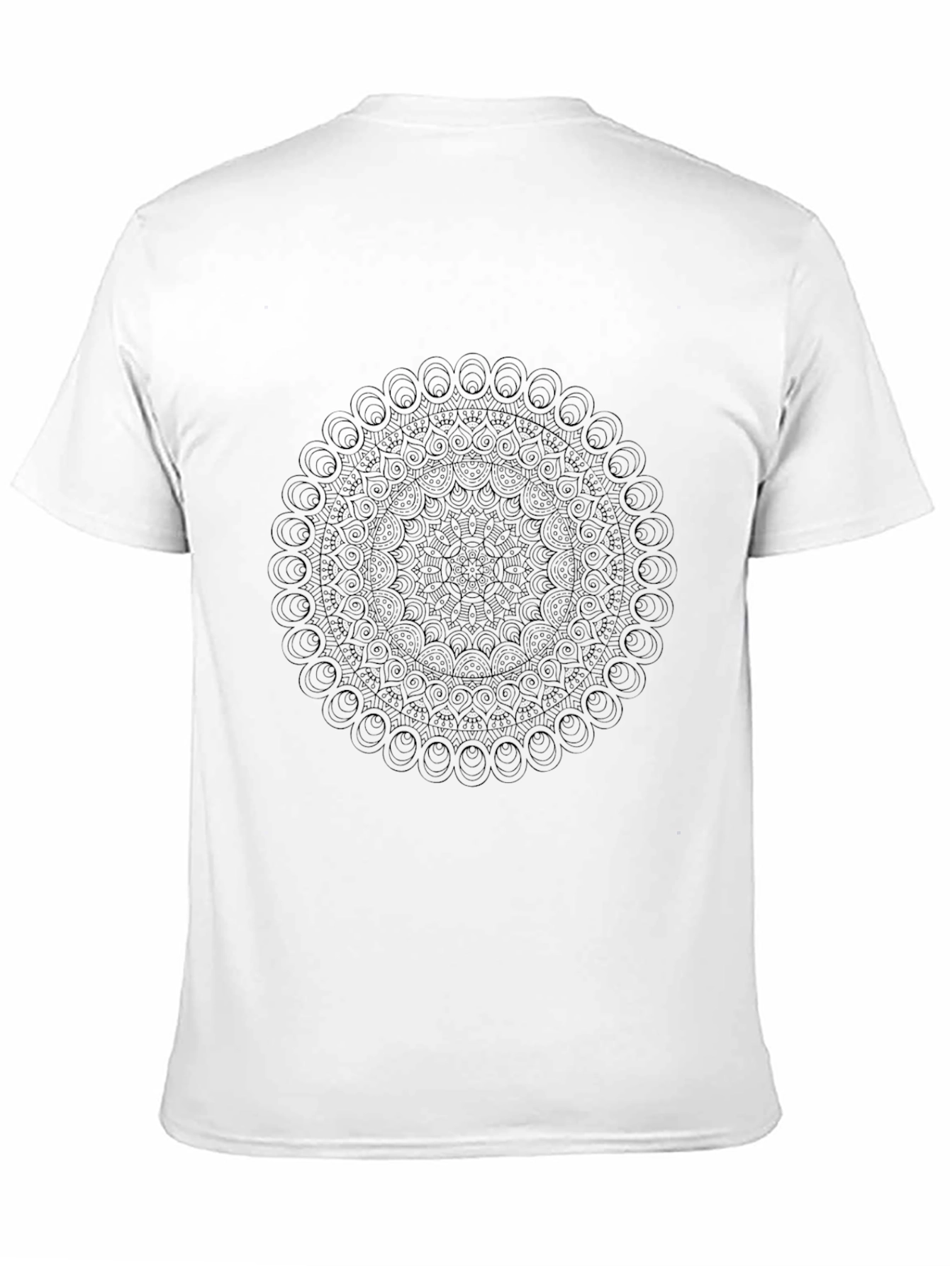 Black Men's Black Mandala Graphic Tee - Stylish & Comfortable view 11