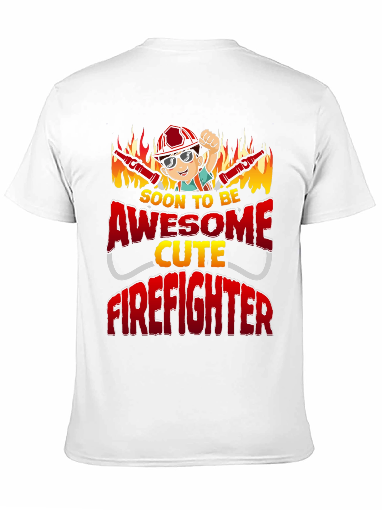 Black Awesome Cute Firefighter T-Shirt view 11
