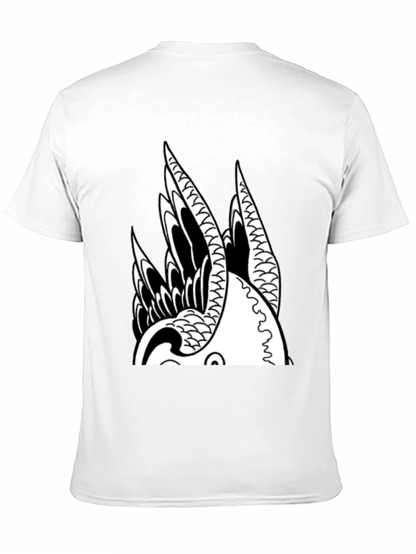 Black Koi Fish Graphic Print Tee view 11