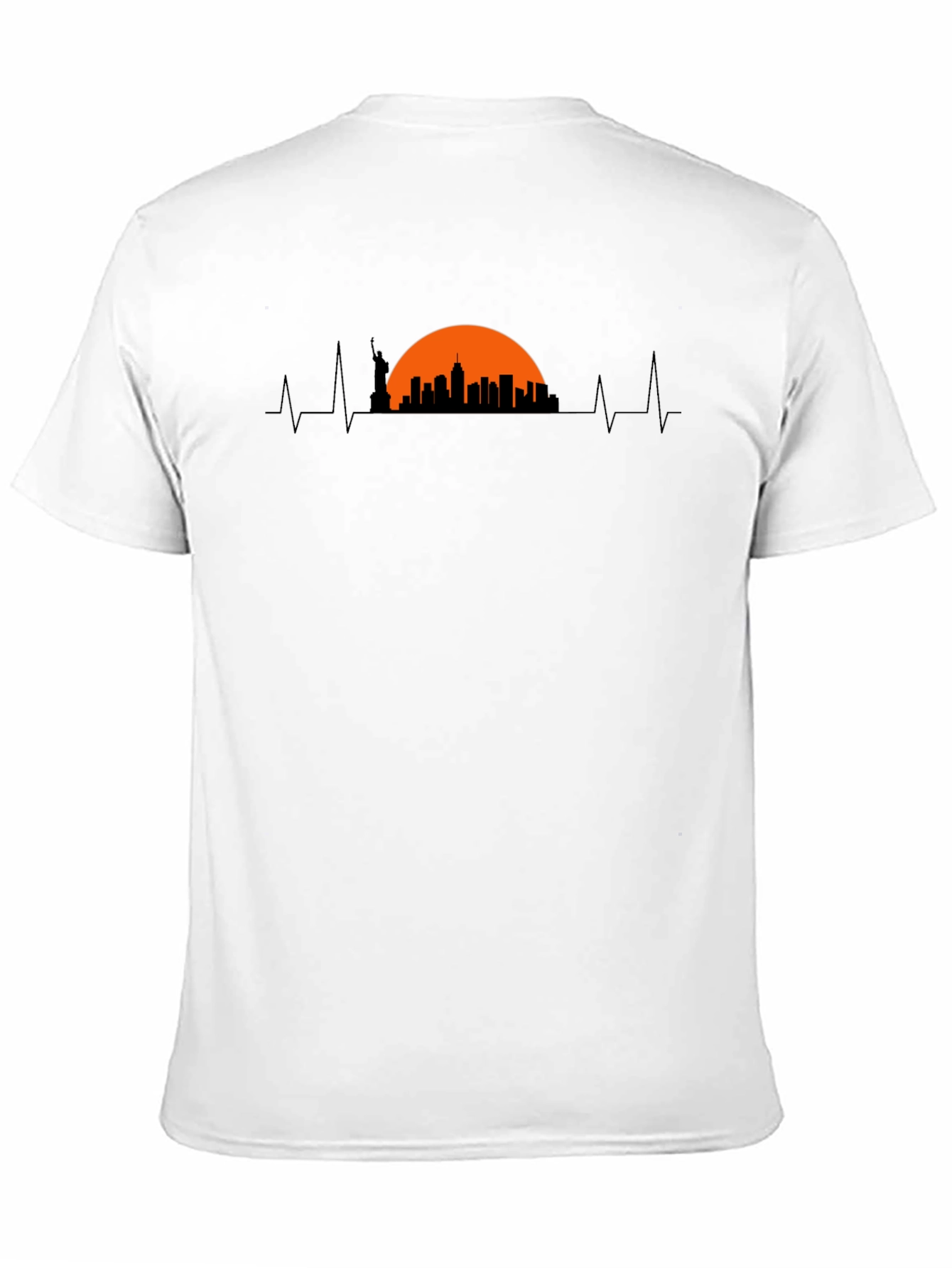 Black NYC Skyline Pulse Graphic Tee view 11