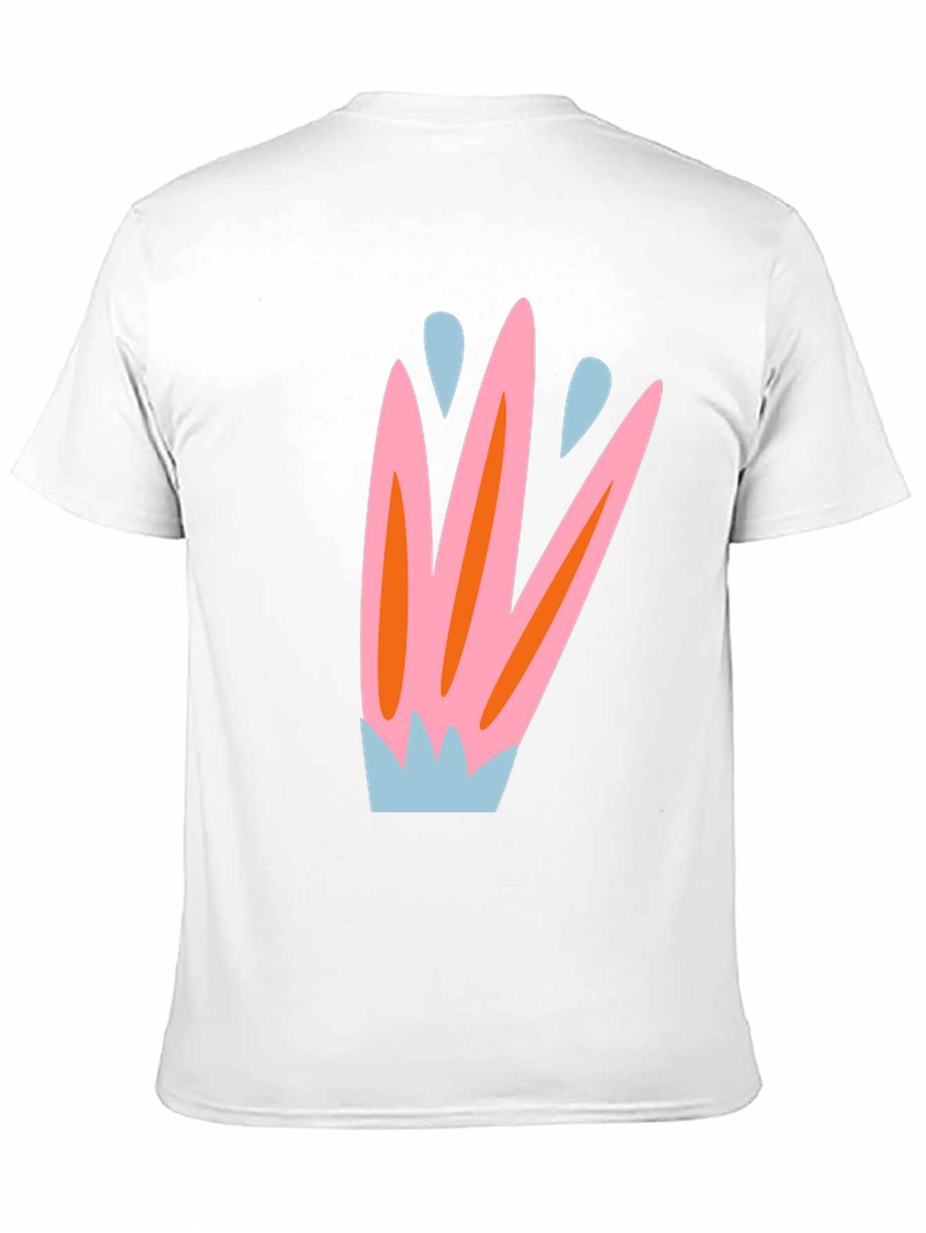 Black Abstract Floral Print Black T-Shirt view 11