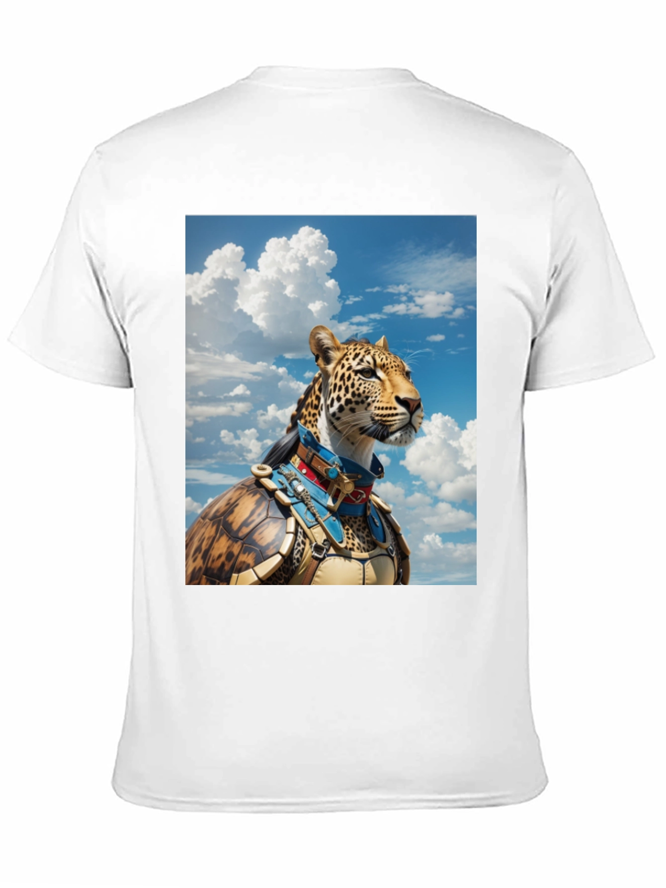 Black Leopard Warrior Graphic Tee - Black Cotton Comfort view 11