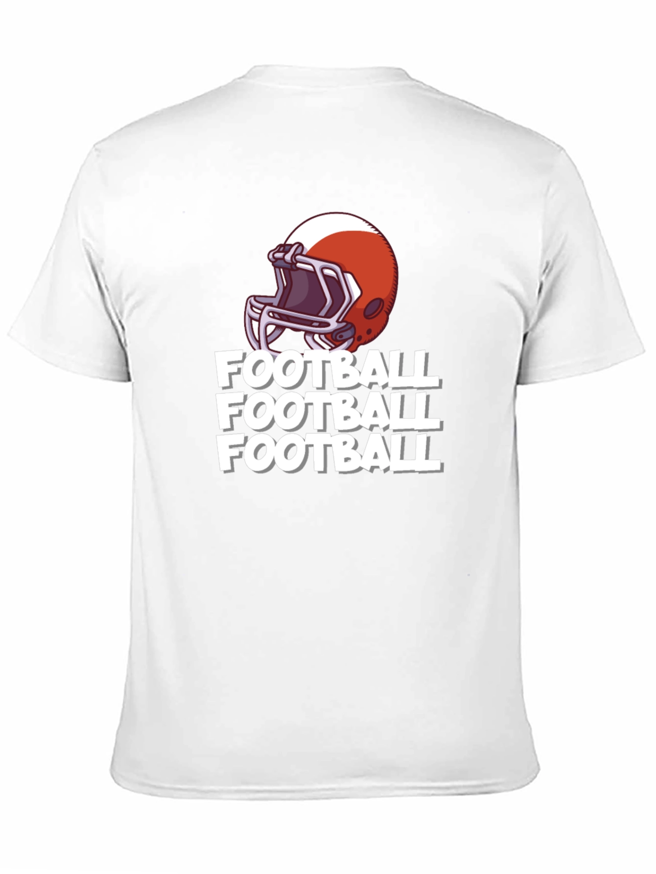 Black Football Helmet T-Shirt view 11