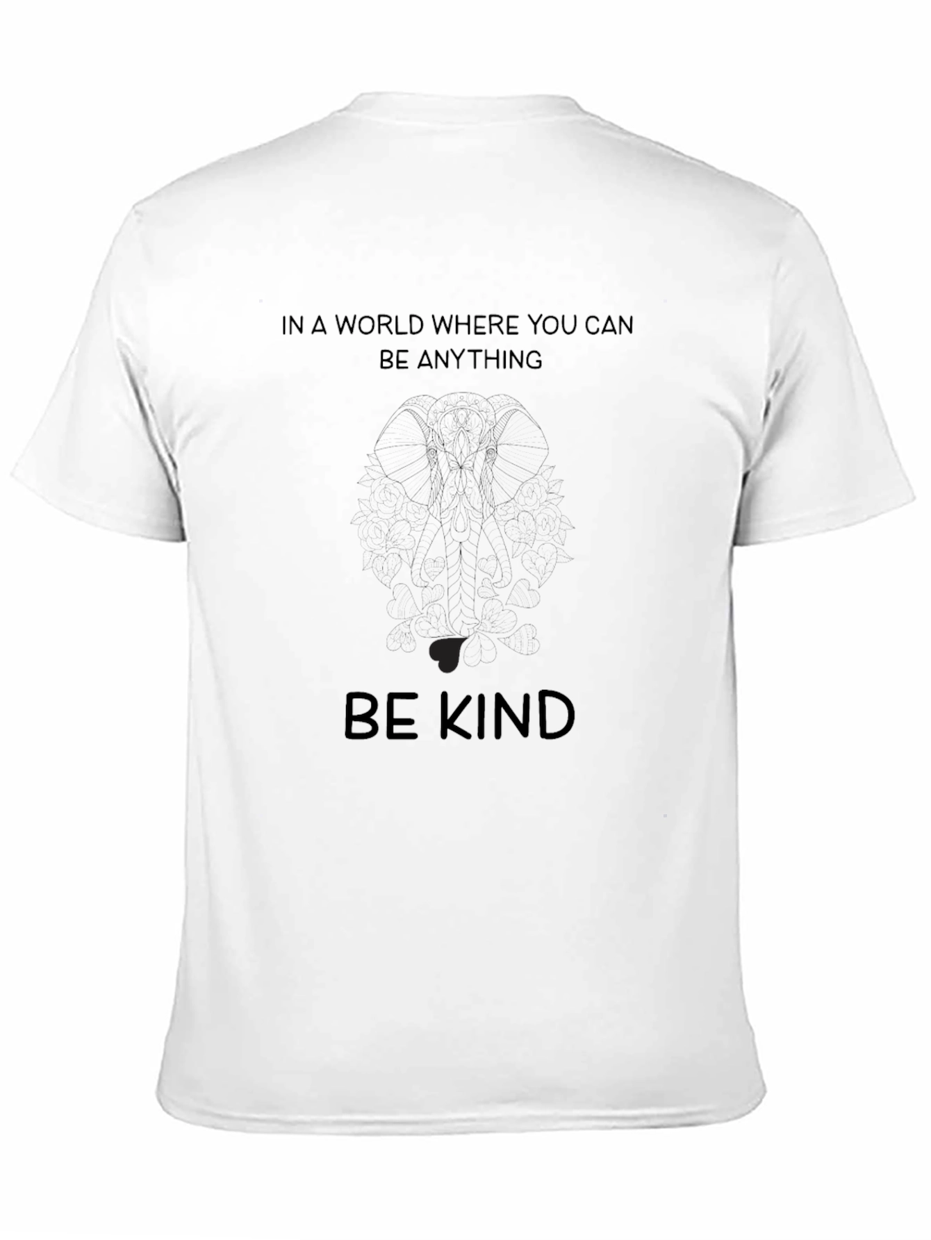 Black Be Kind Graphic Tee - Inspirational Message T-Shirt view 11