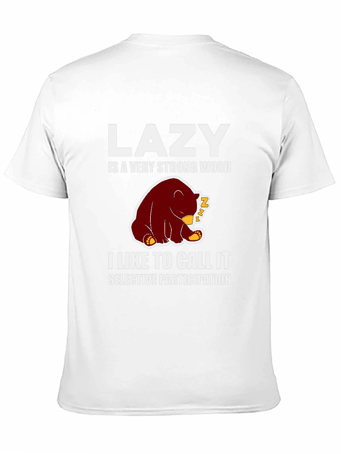 Black Lazy Bear Graphic Tee - Funny & Comfortable view 11