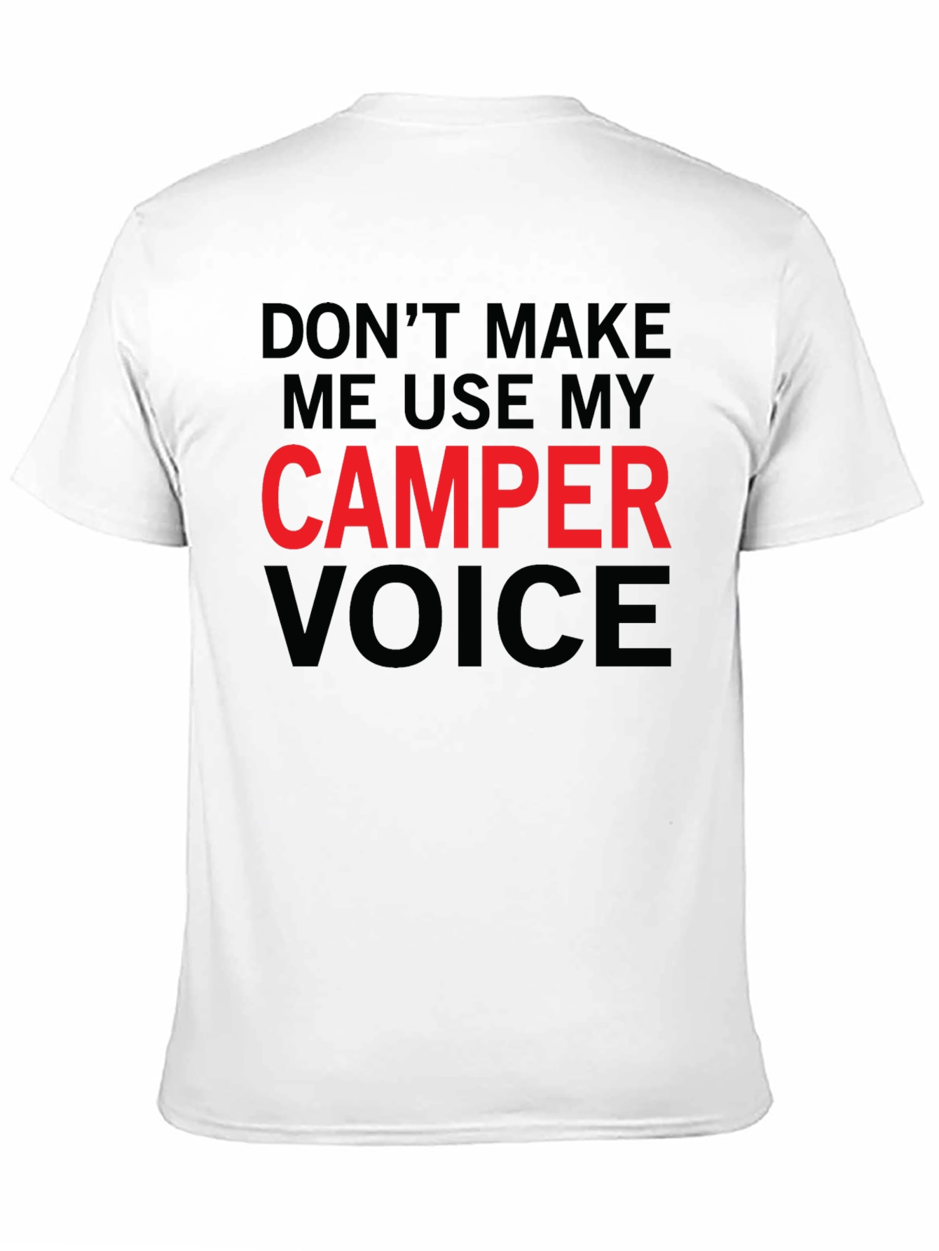 Black Camper Voice T-Shirt - Funny Camping Tee view 11