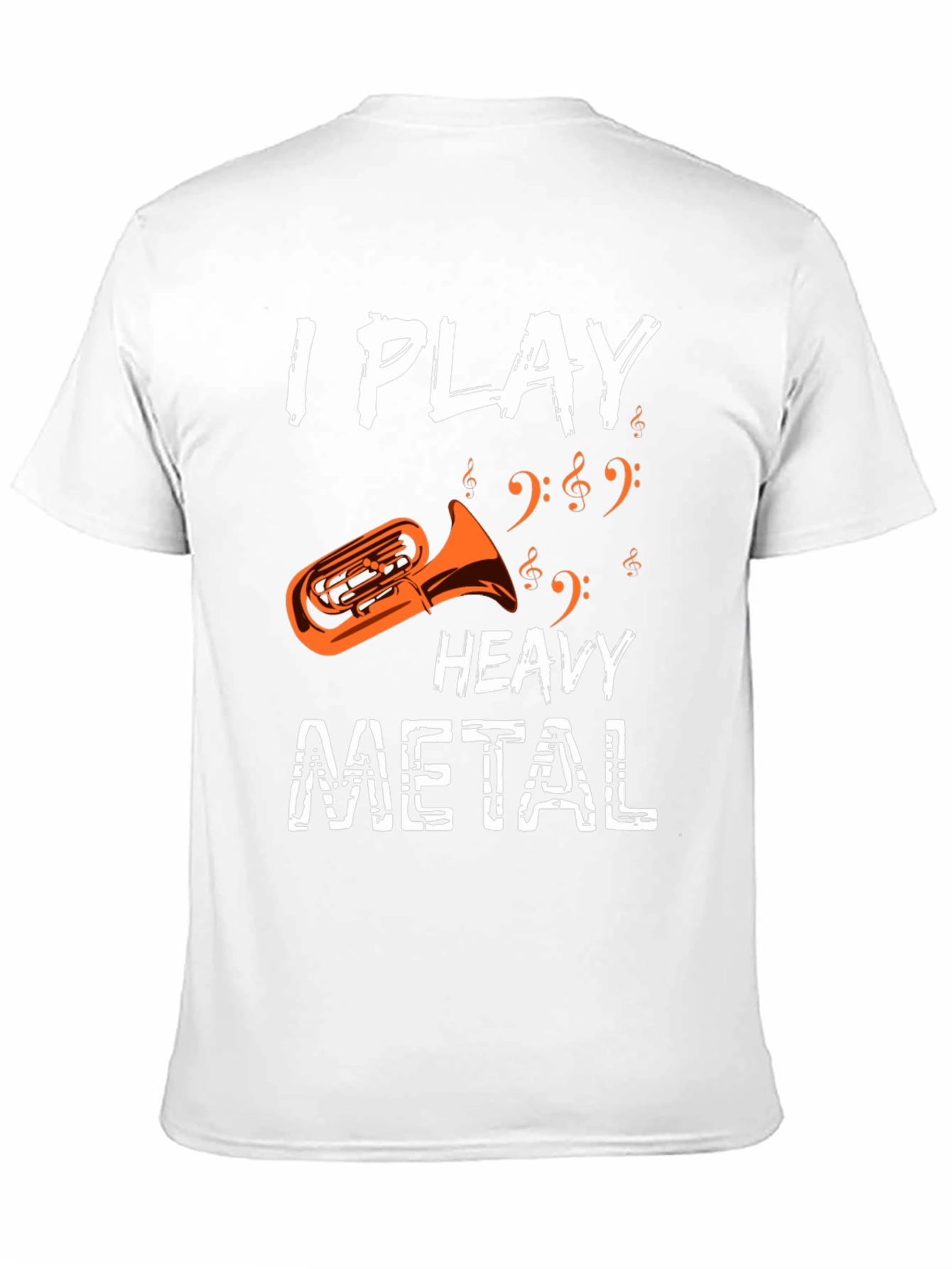 Black I Play Heavy Metal Tuba Funny Music Shirt view 11