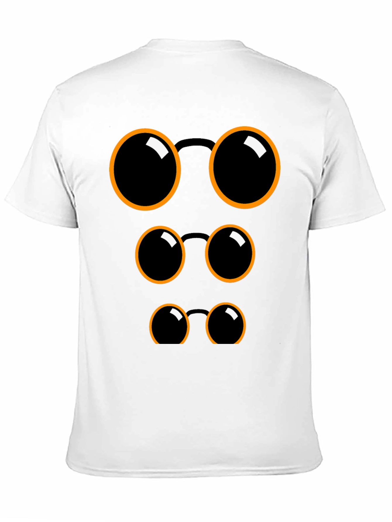 Black Funny Eyeglasses Graphic Black T-Shirt view 11