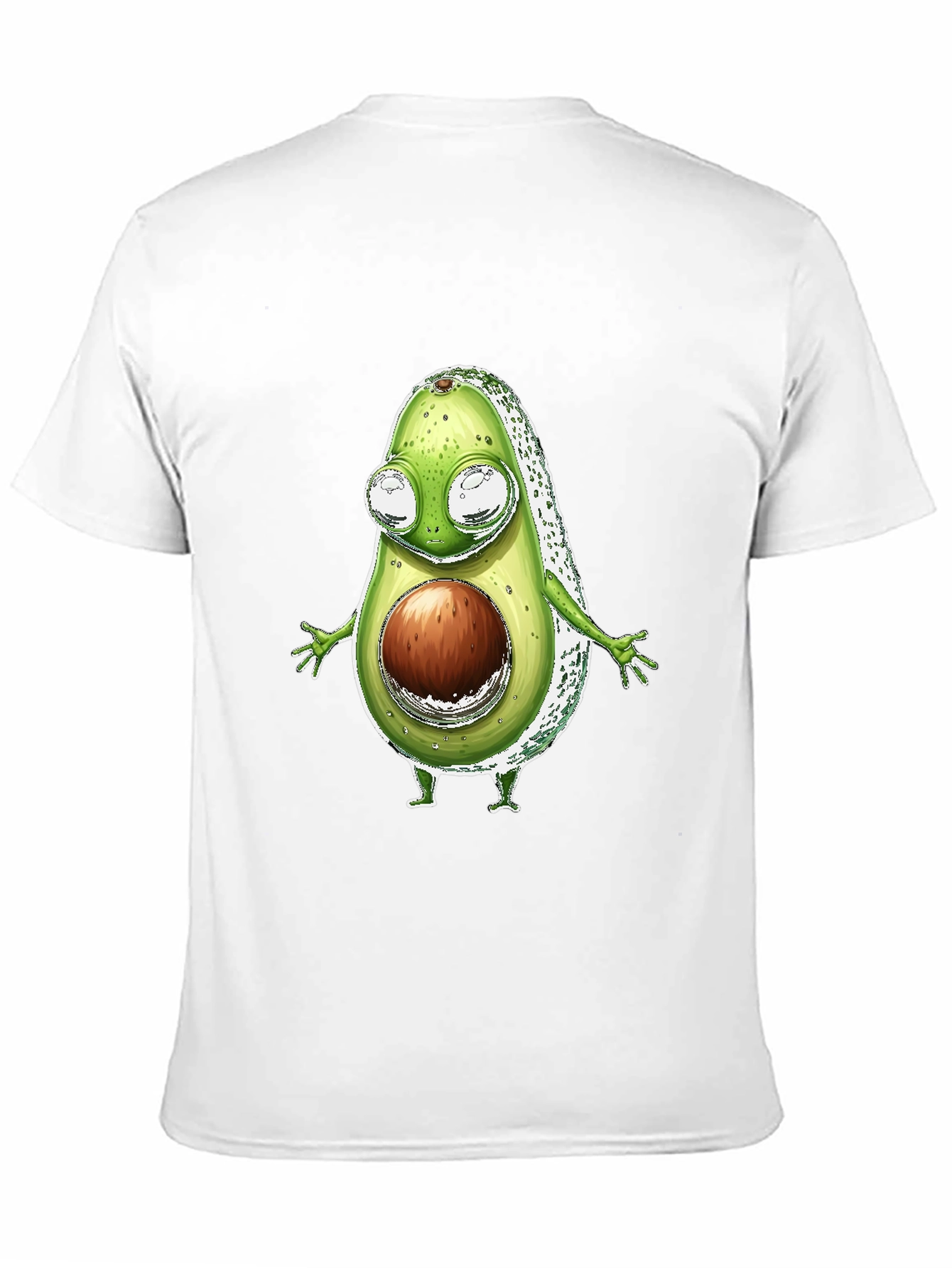 Black Funny Avocado Character T-Shirt - Black view 11