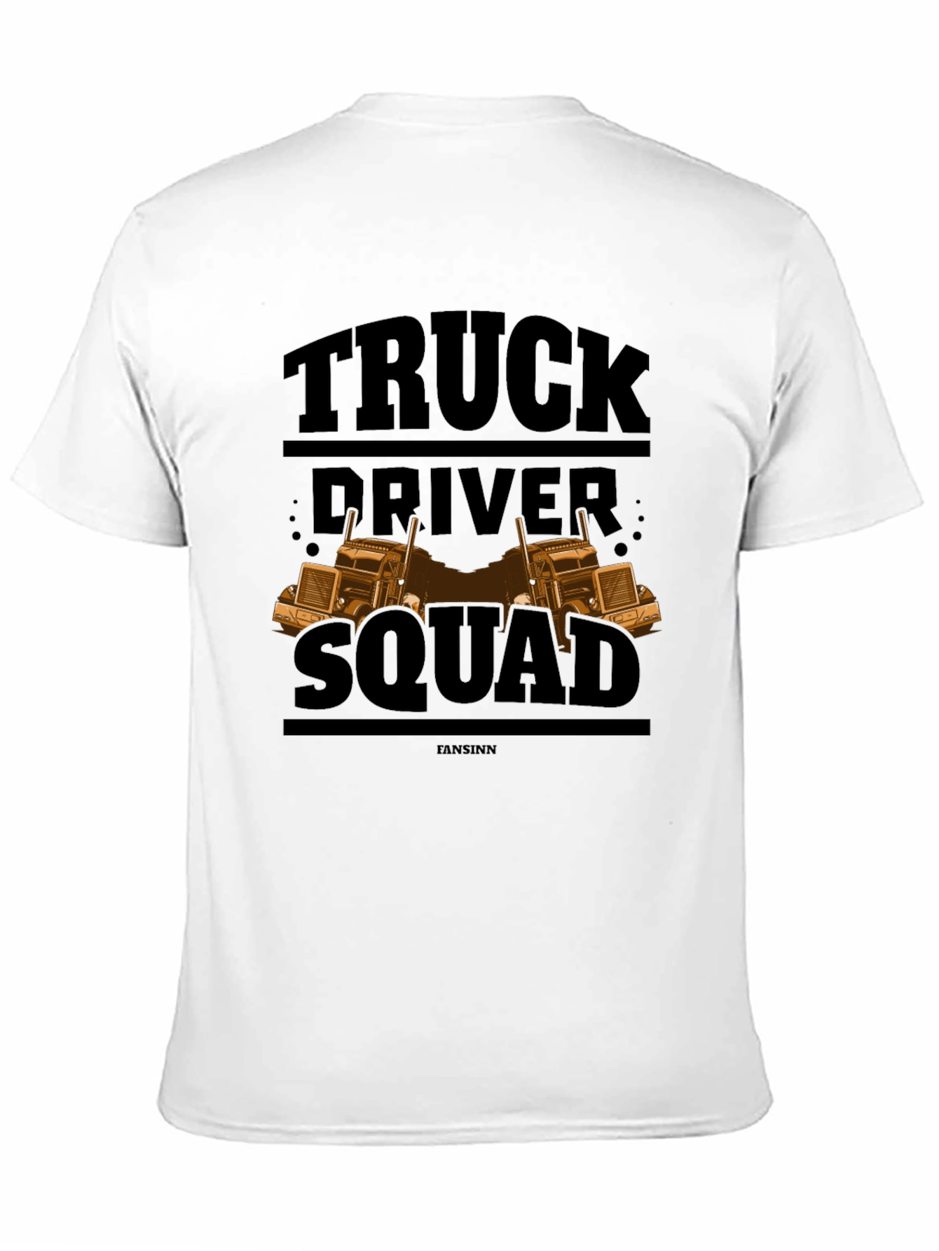 Black Truck Driver Squad Black T-Shirt view 11