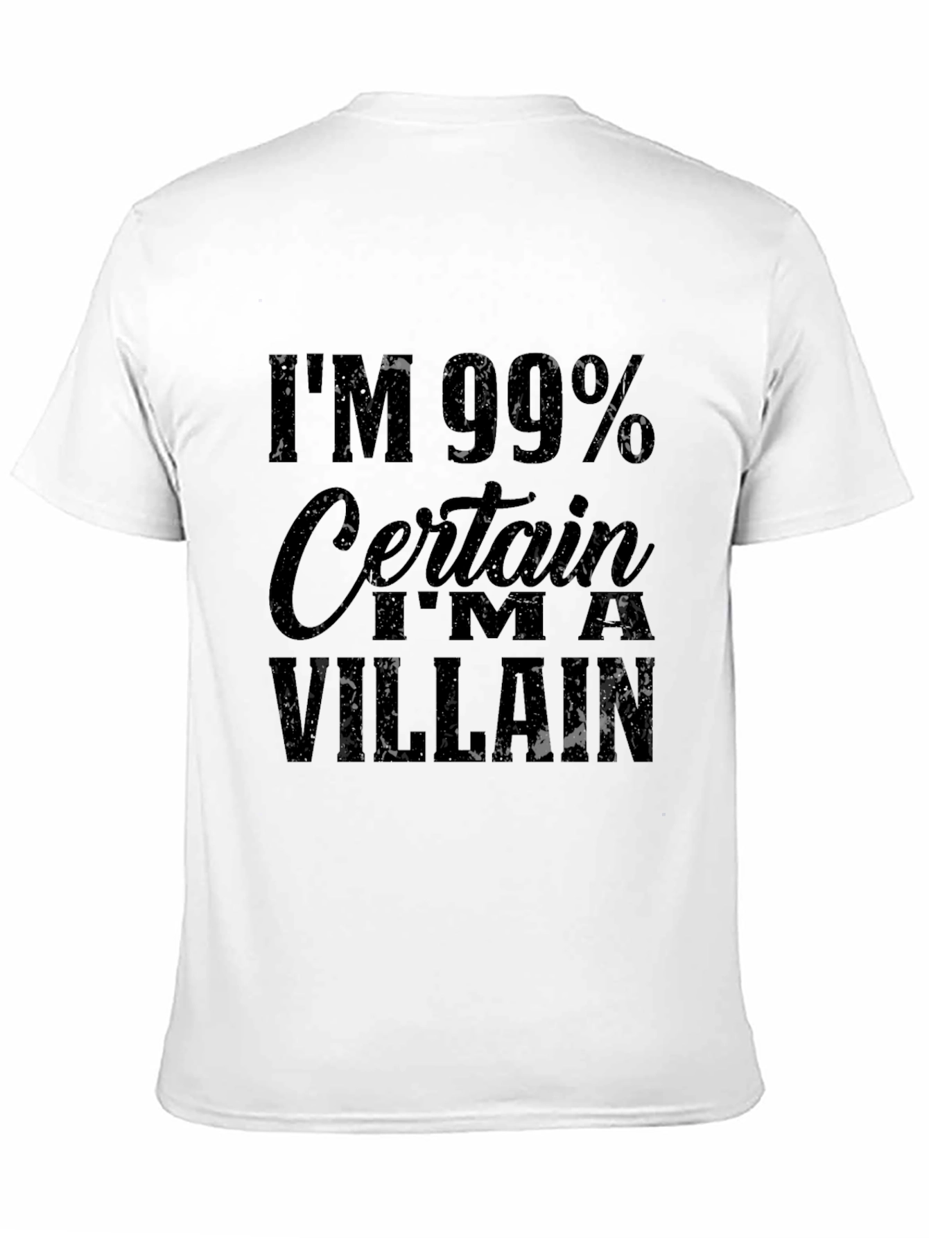 Black 99% Villain T-Shirt: Funny Geek Tee view 11