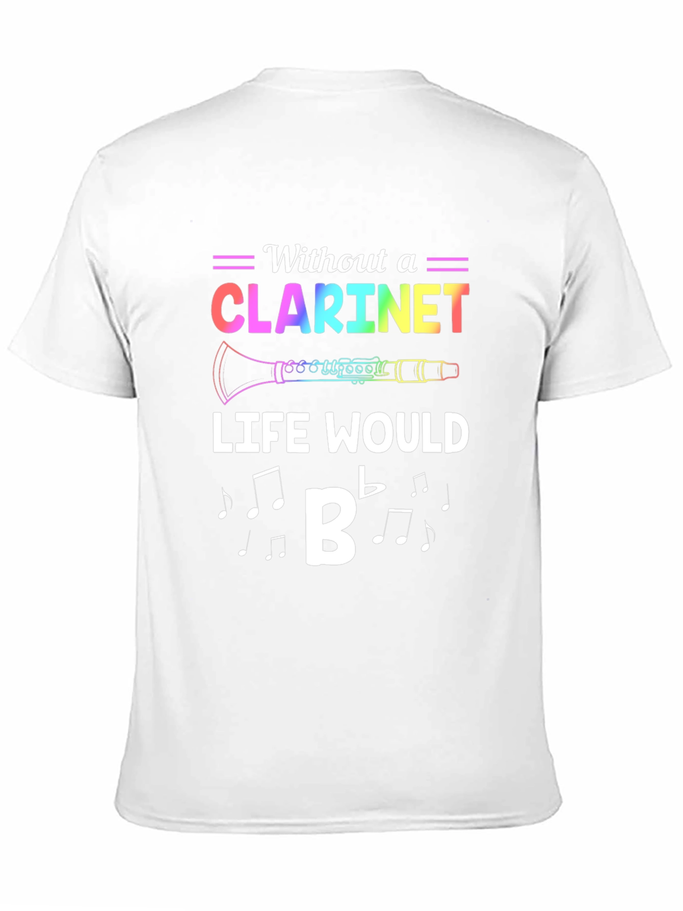 Black Clarineet T-Shirt: Without a Clarinet Life Would B Flat view 11