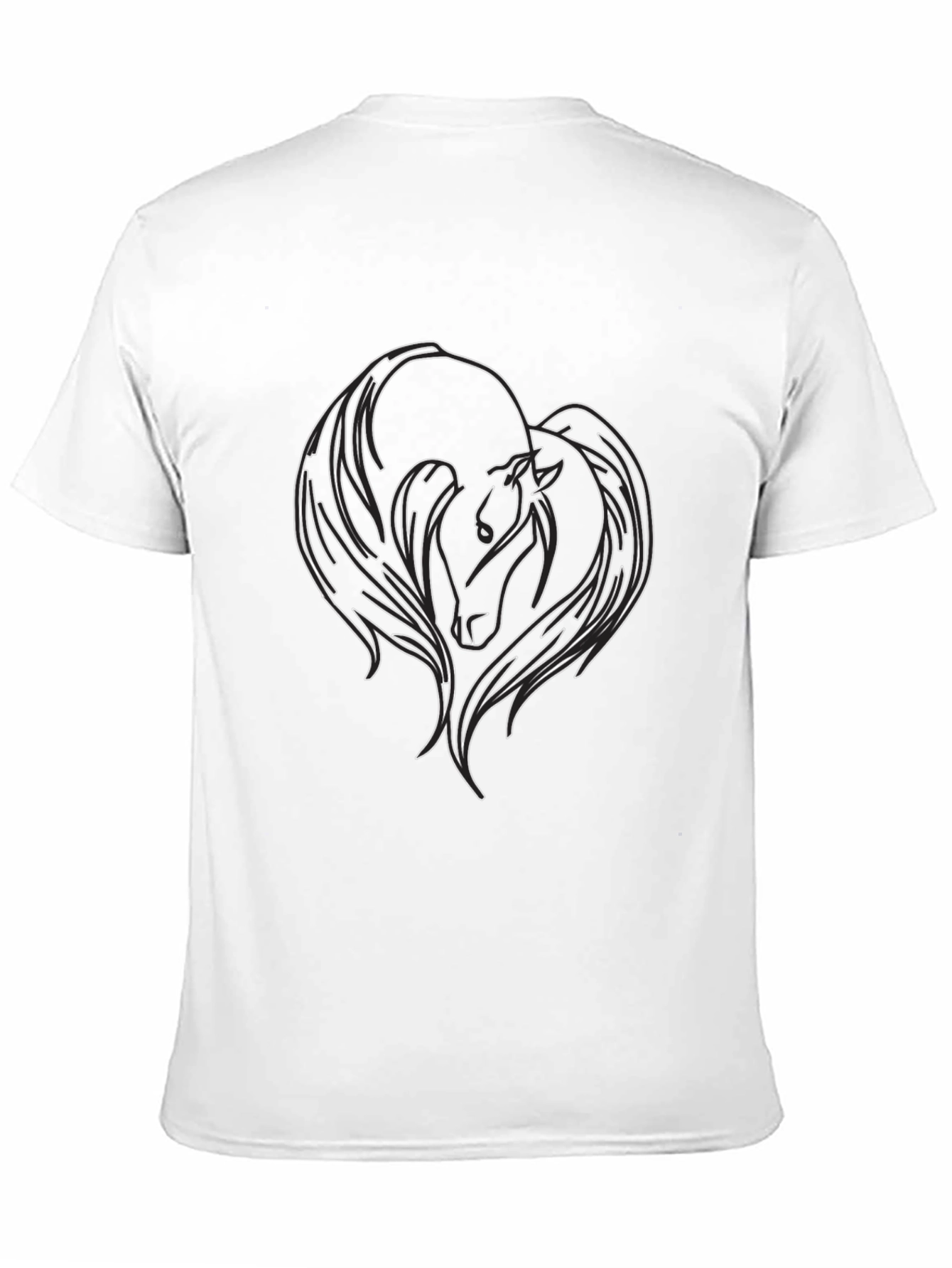 Black Horse Silhouette T-Shirt - Black view 11