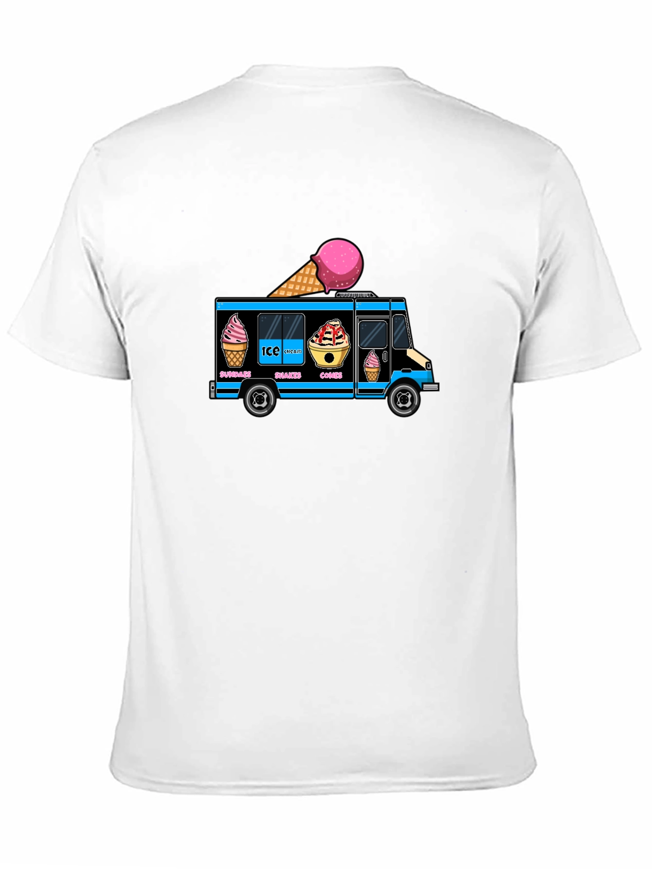 Black Ice Cream Truck Graphic Tee view 11