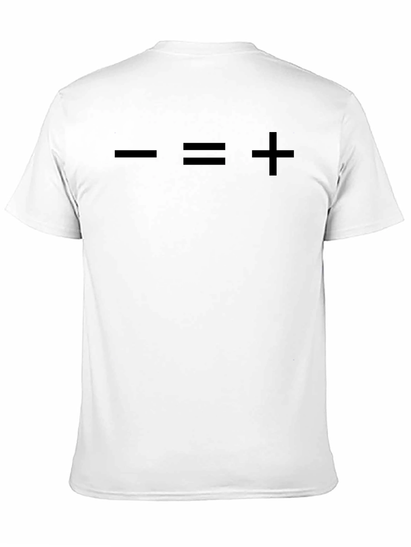 Black Math Symbol T-Shirt - Minus Equals Plus Design view 11