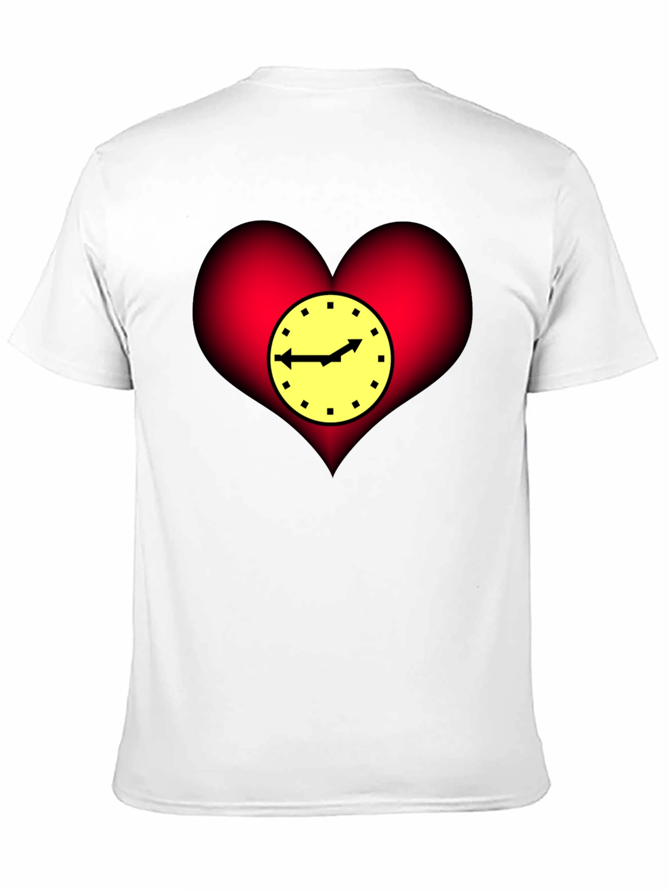 Black Heart Clock Graphic T-Shirt - Stylish & Unique Design view 11