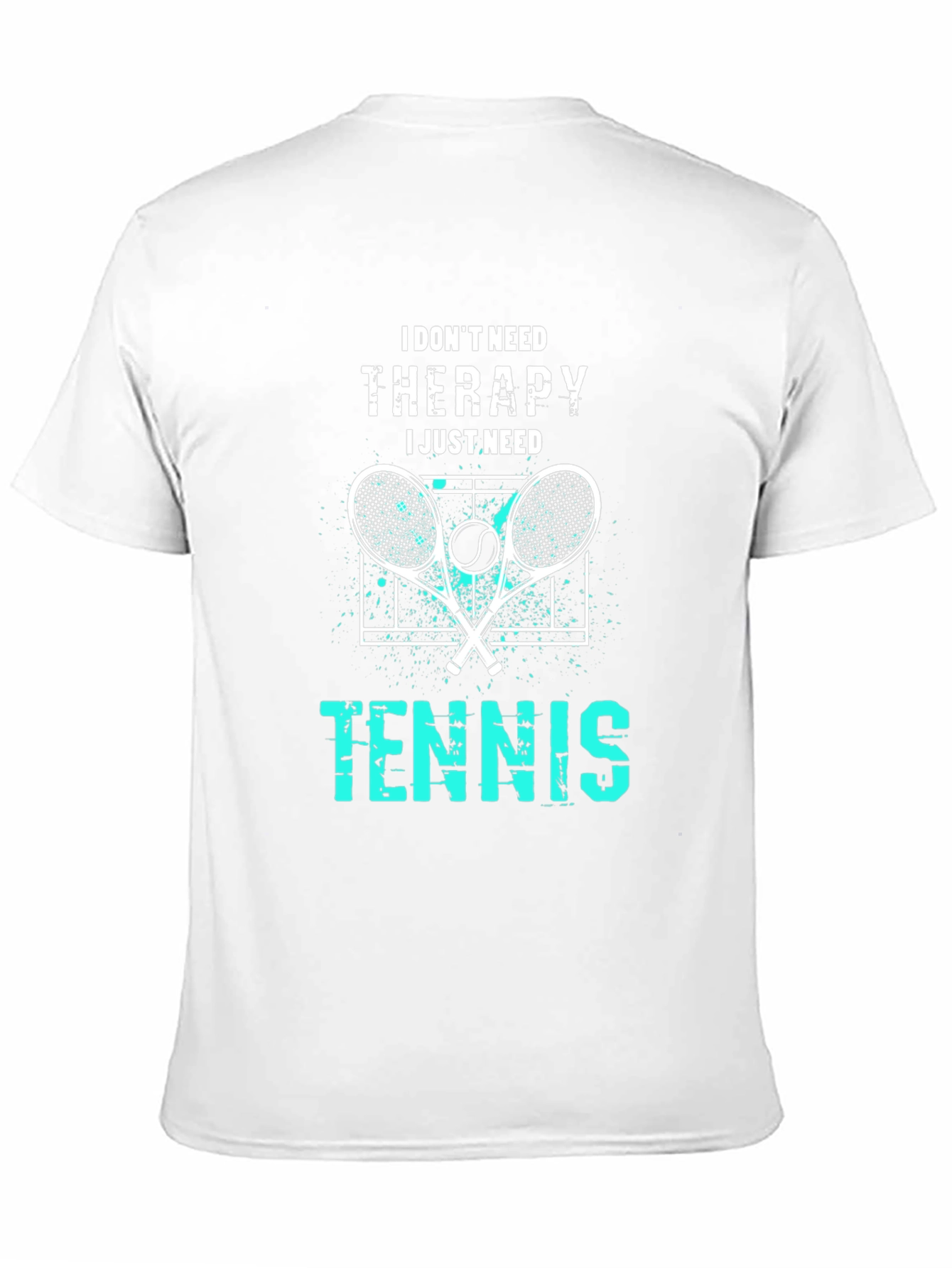 Black I Don't Need Therapy I Just Need Tennis T-Shirt view 11