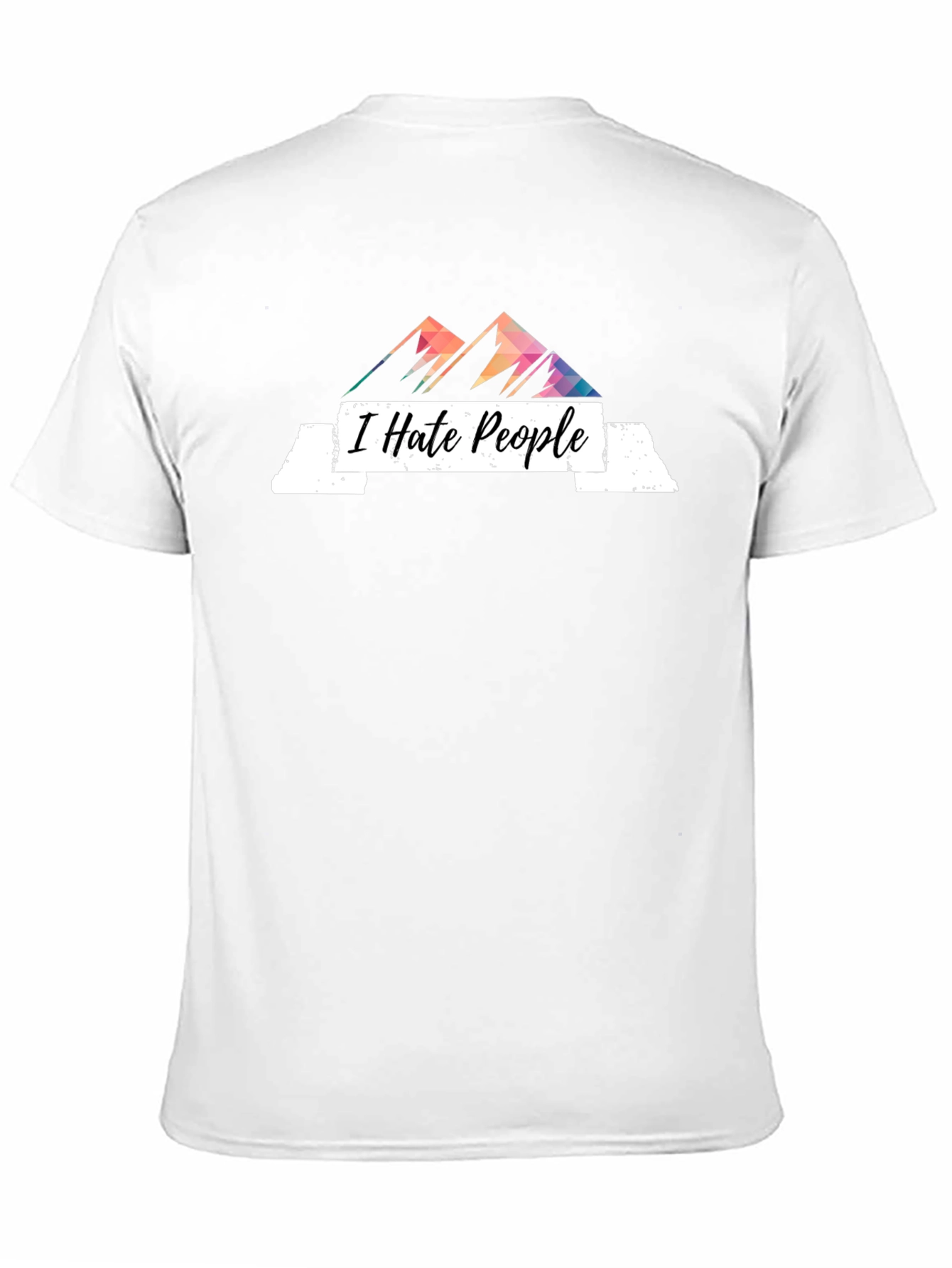 Black I Hate People Graphic Tee - Sarcastic Mountain Design view 11