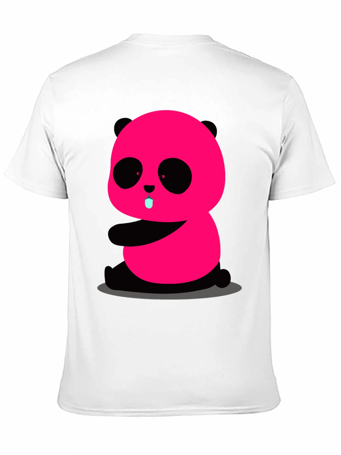 Black Pink Panda Graphic Tee - Cute & Fun Black T-Shirt view 11