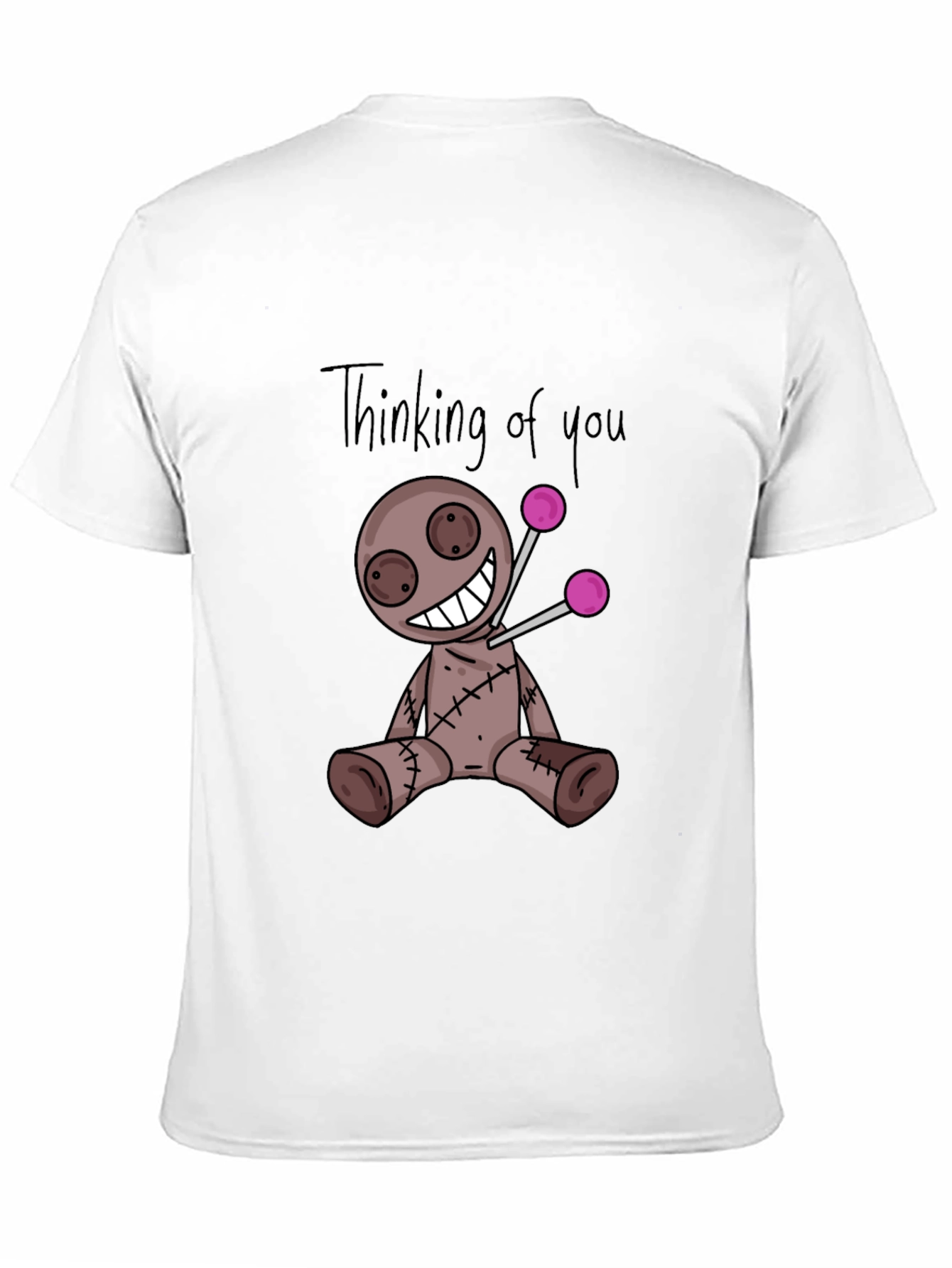 Black Thinking of You Voodoo Doll Black T-Shirt view 11