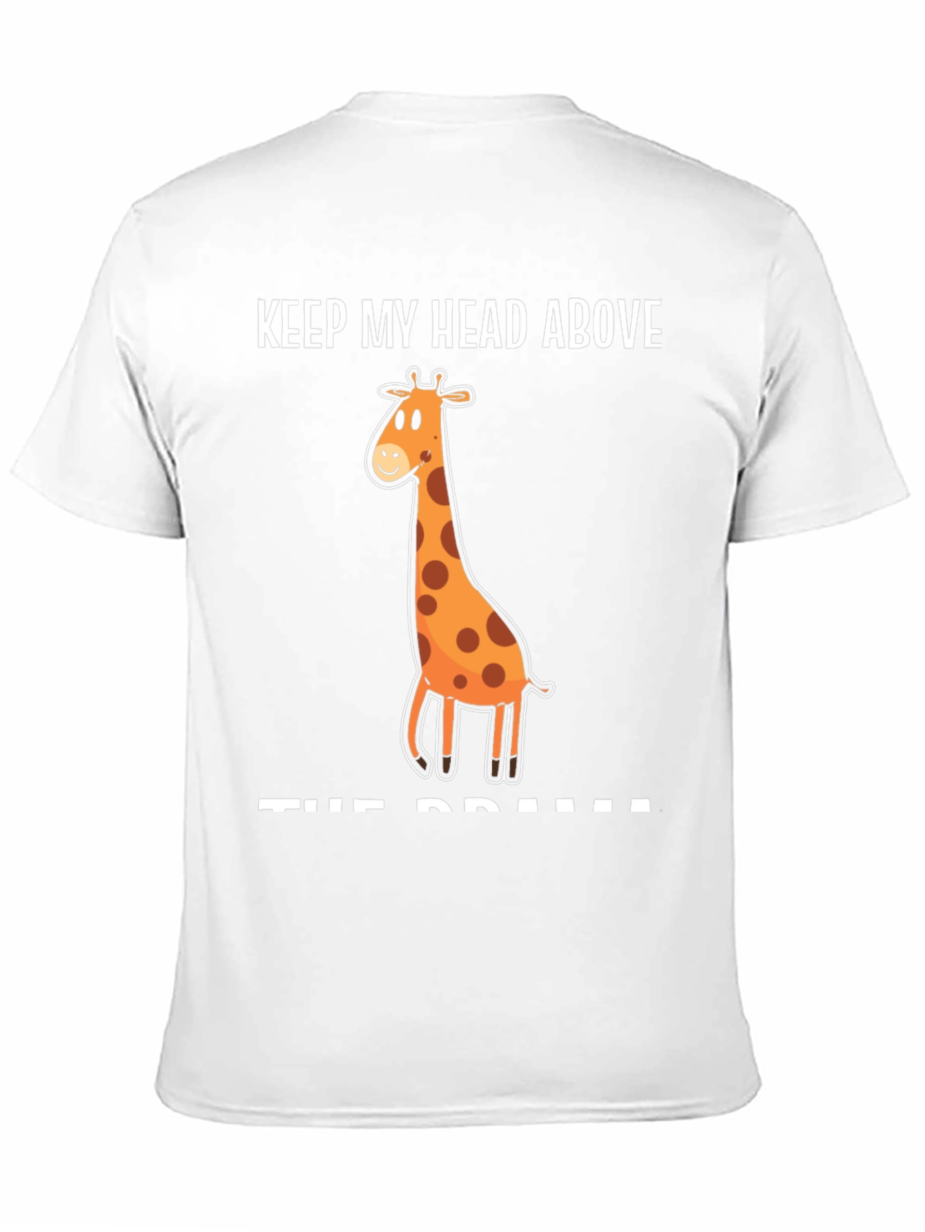 Black Keep My Head Above the Drama Giraffe T-Shirt view 11