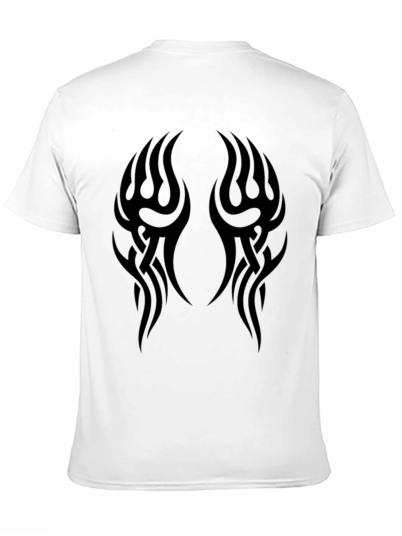 Black Men's Black Tribal Tattoo Graphic T-Shirt view 11
