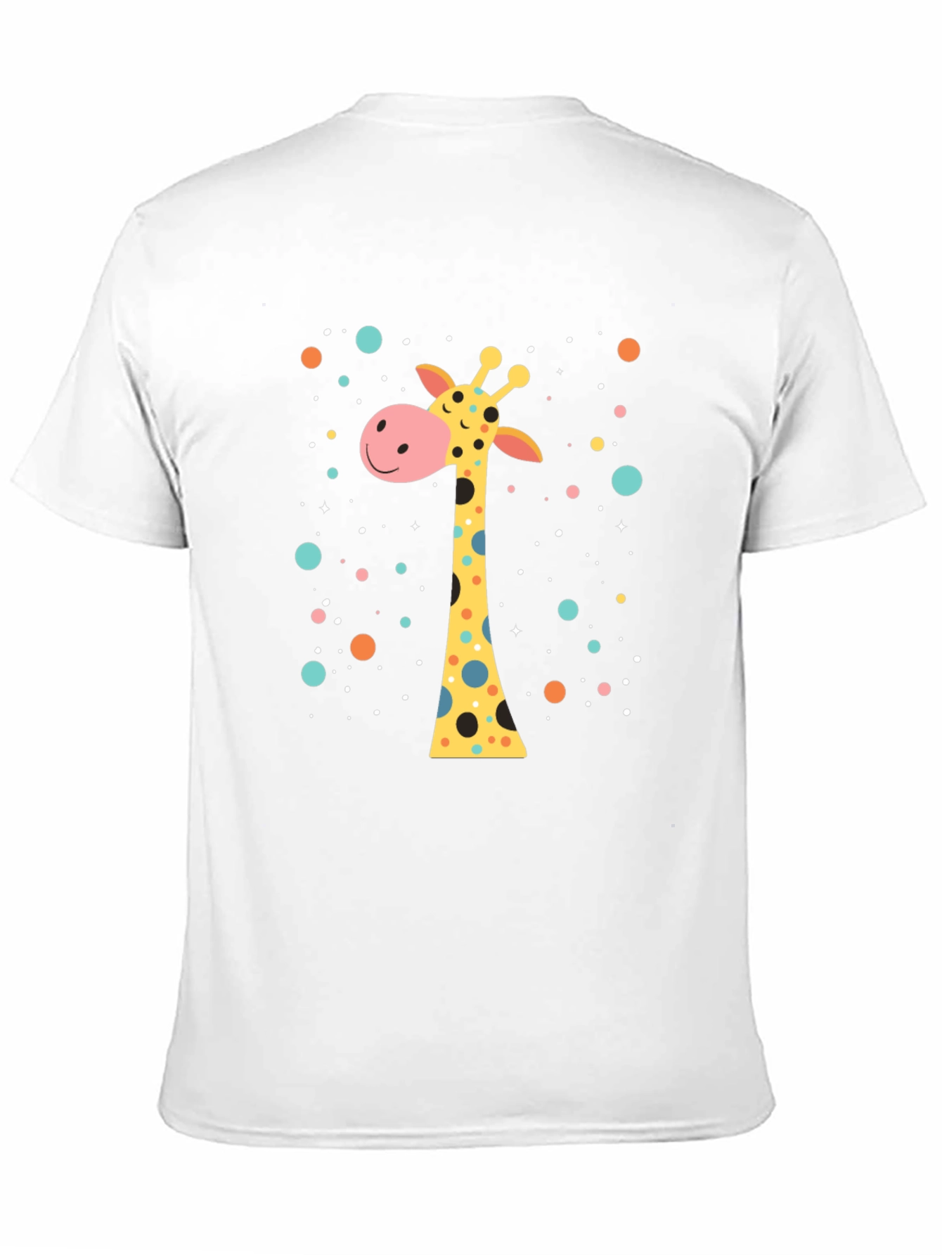 Black Giraffe T-Shirt - Whimsical Cartoon Design view 11