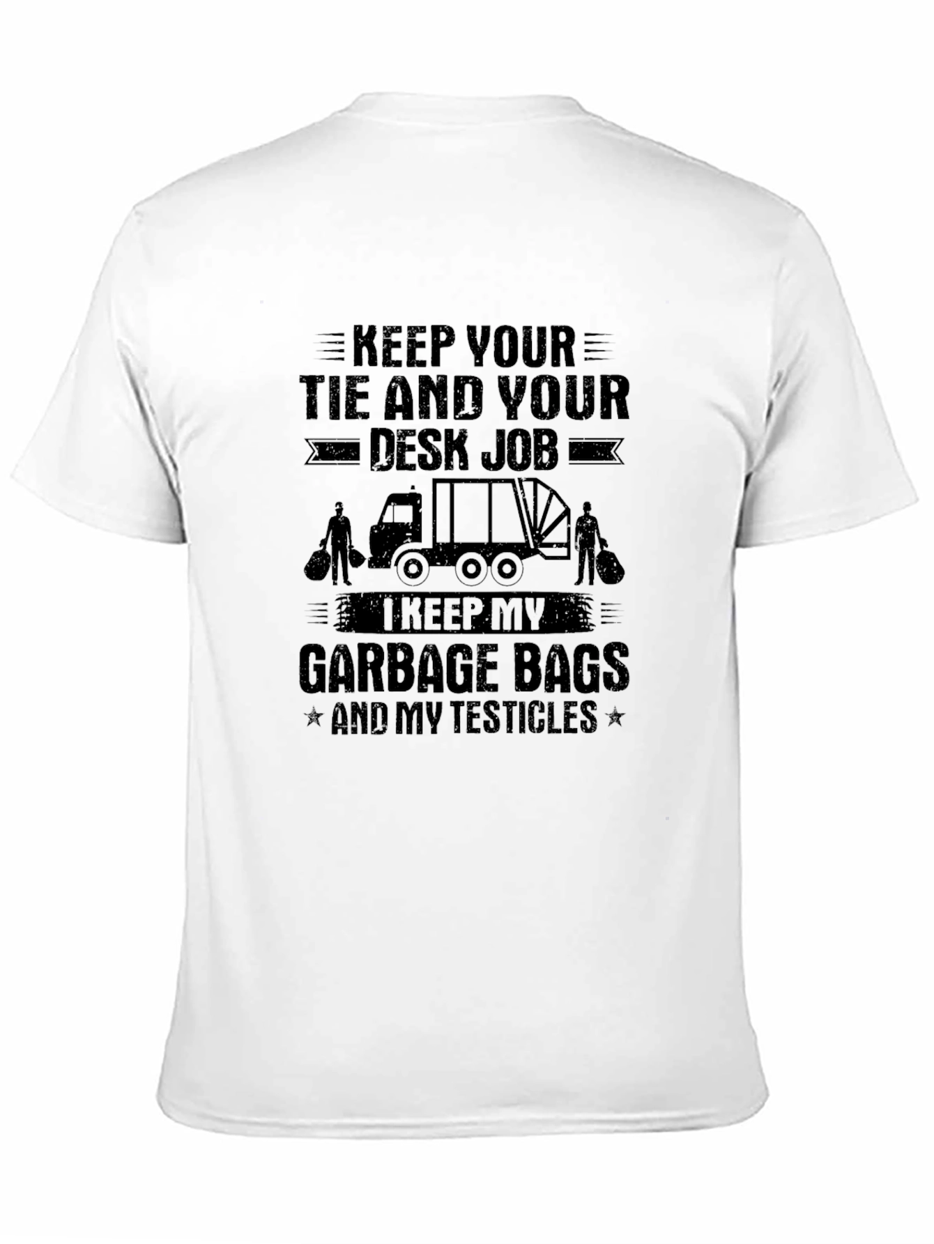 Black Garbage Bags & Testicles T-Shirt view 11