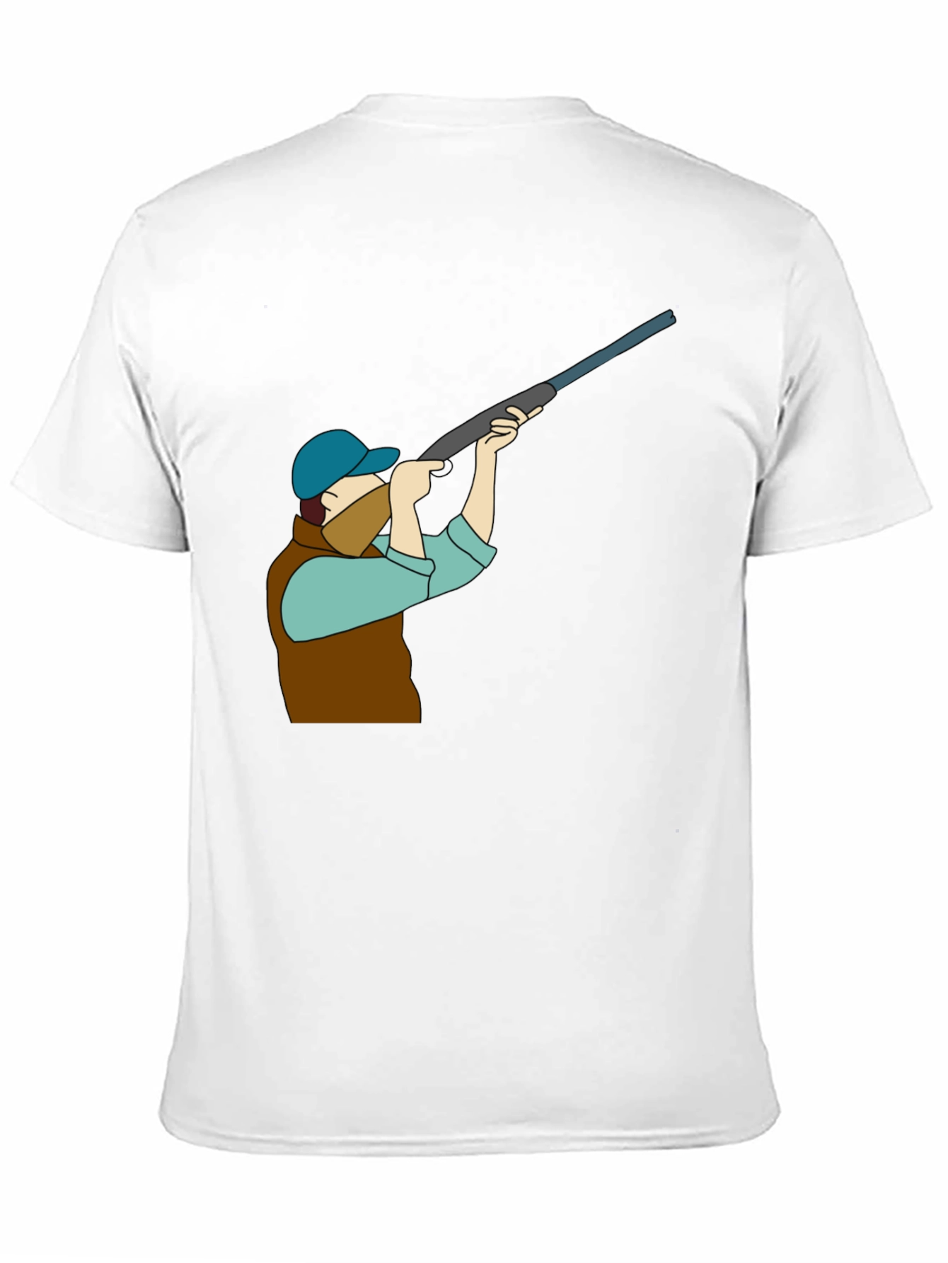 Black Hunting Graphic Tee - Black Cotton T-Shirt view 11