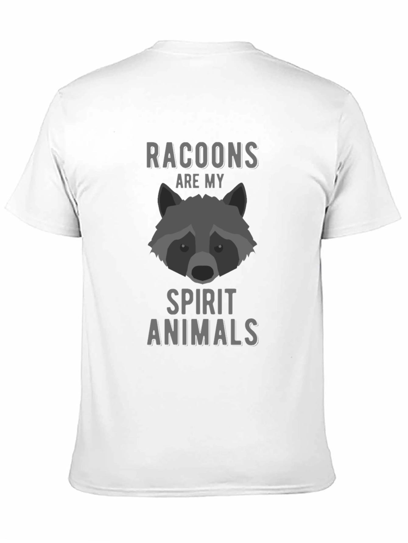 Black Raccoon Spirit Animal Graphic T-Shirt view 11