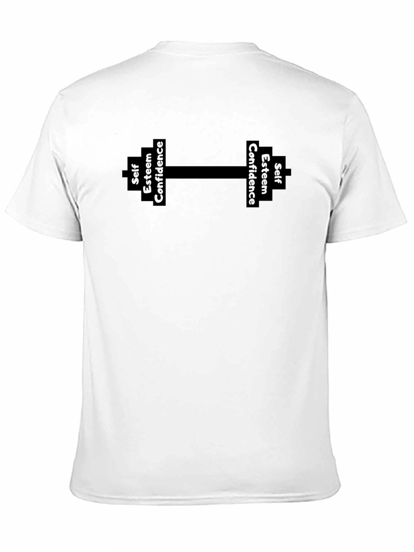 Black Motivational Dumbbell T-Shirt - Self Esteem & Confidence view 11