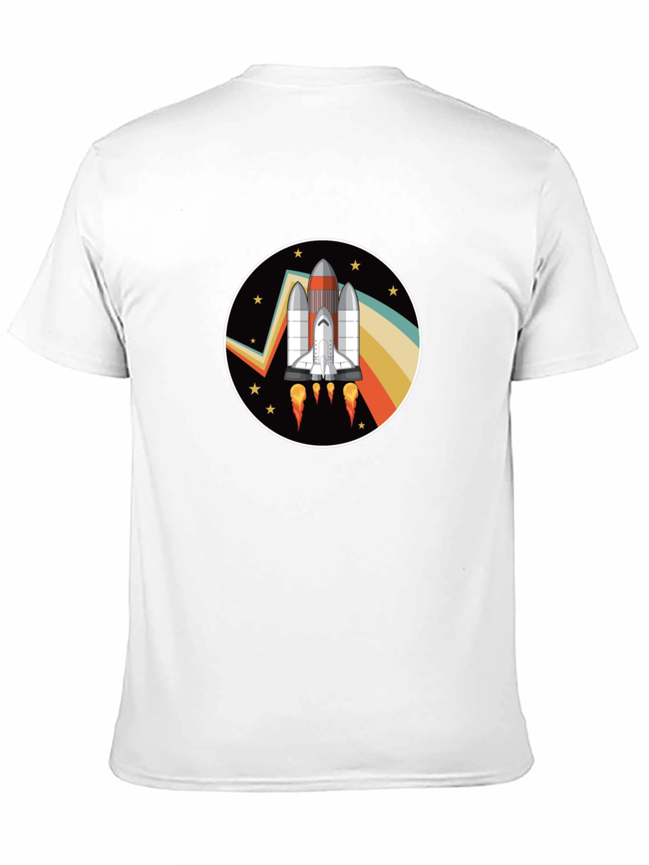 Black Retro Space Shuttle Graphic Tee view 11
