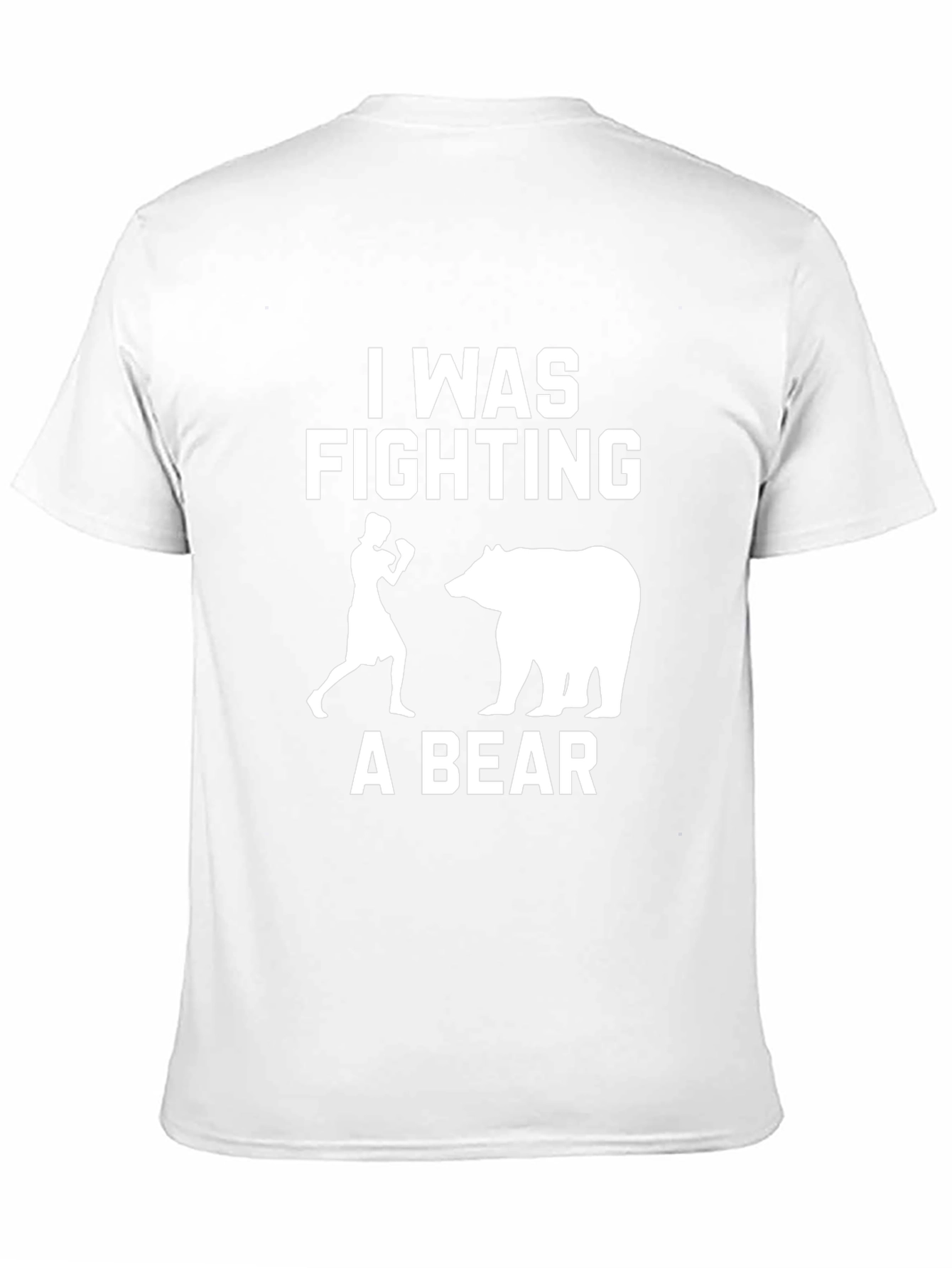 Black I Was Fighting a Bear Graphic T-Shirt view 11