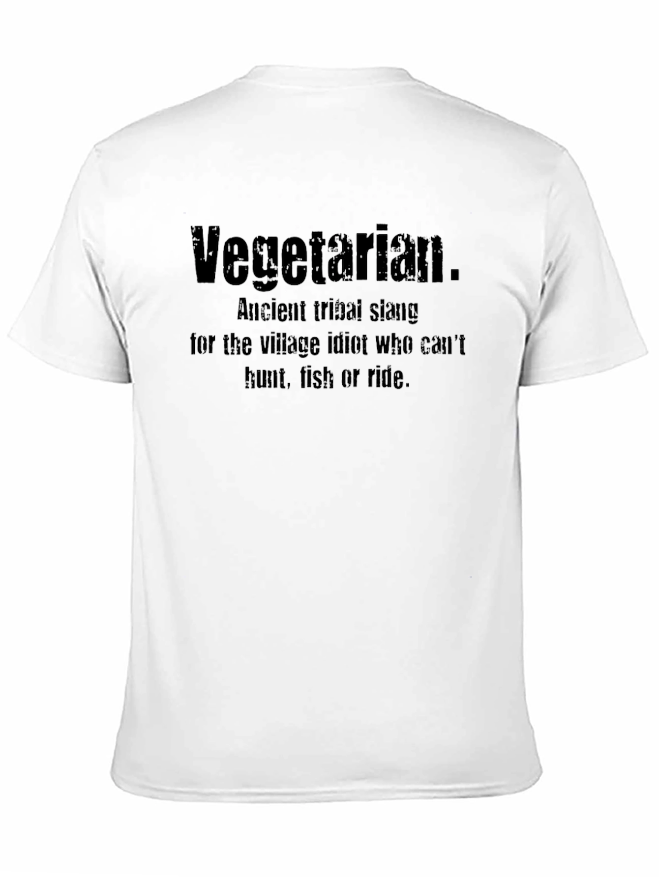 Black Vegetarian Ancient Tribal Slang T-Shirt view 11