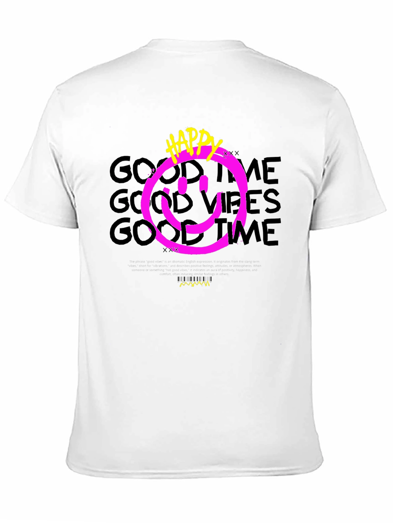Black Happy Good Vibes Graphic Tee view 11