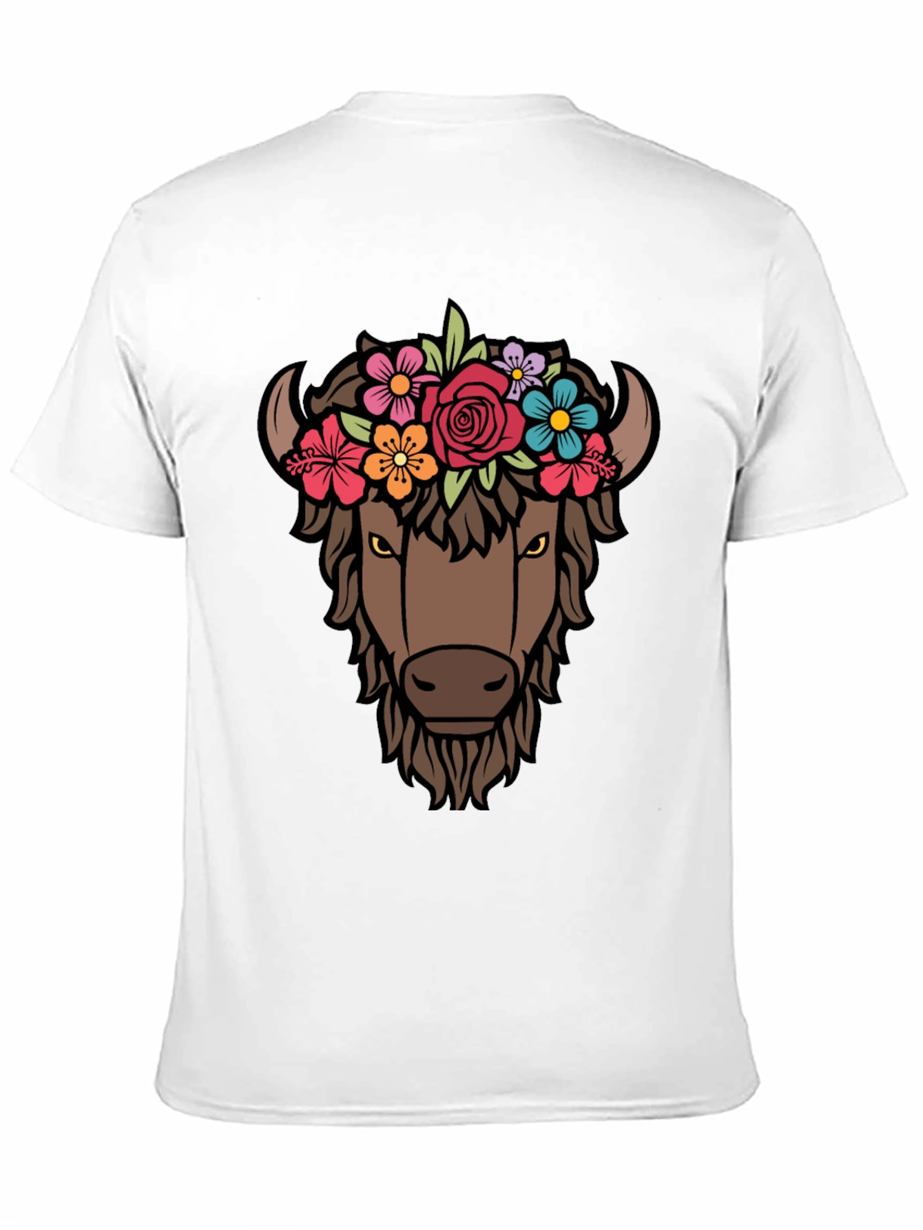 Black Floral Buffalo Graphic T-Shirt view 11