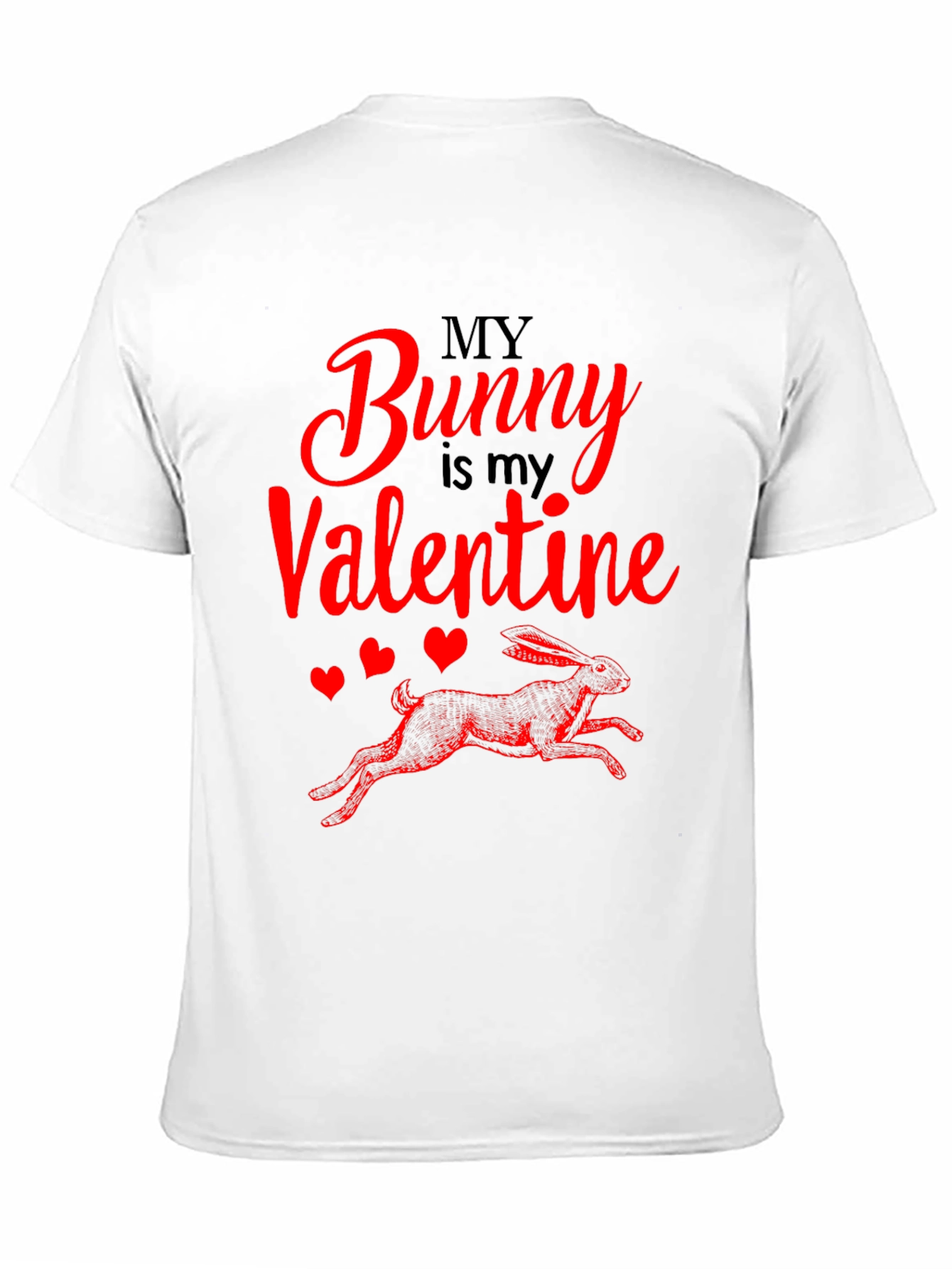 Black My Bunny is My Valentine T-Shirt view 11