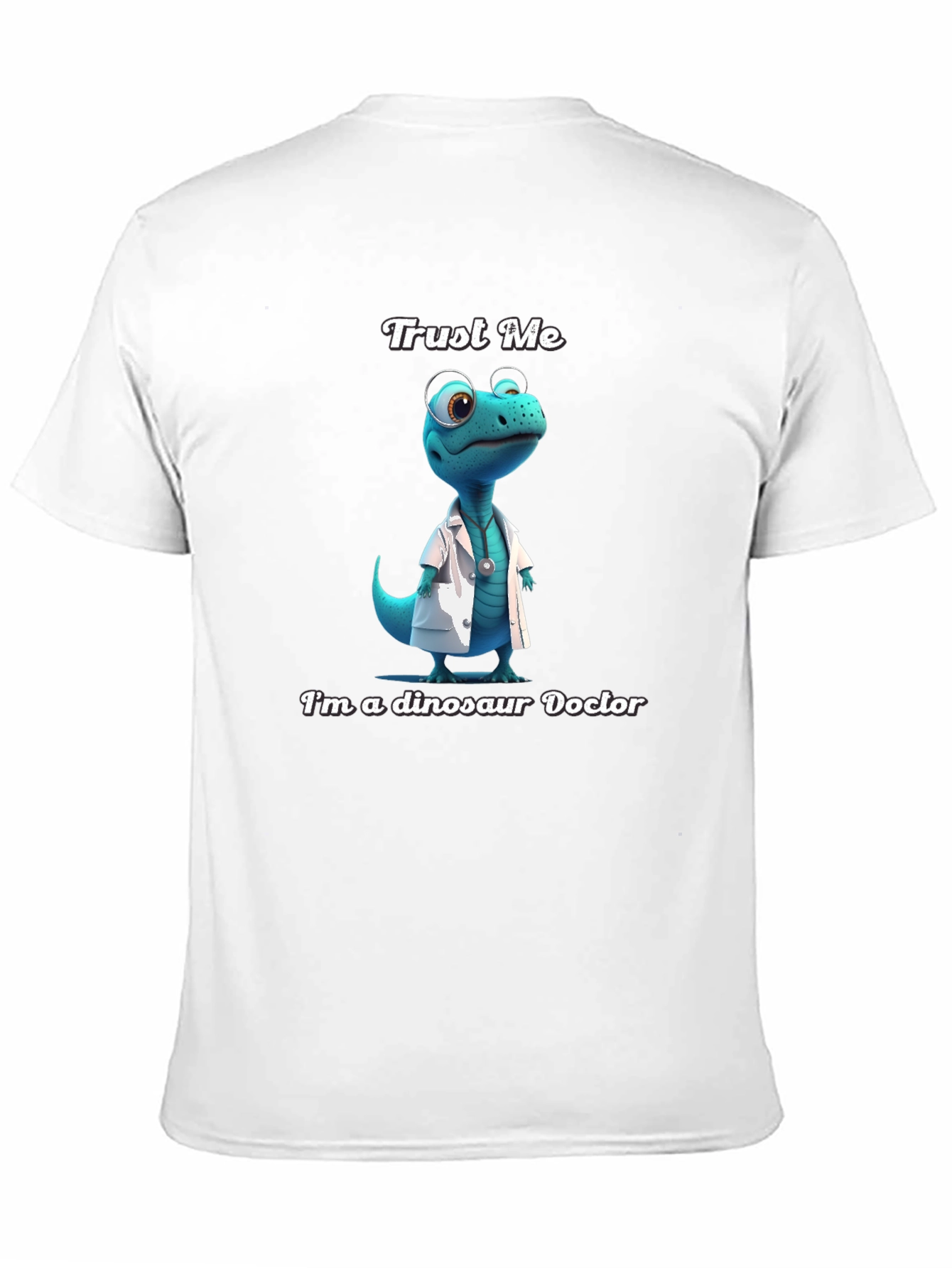 Black Dinosaur Doctor T-Shirt - Trust Me, I'm a Dino Doc! view 11