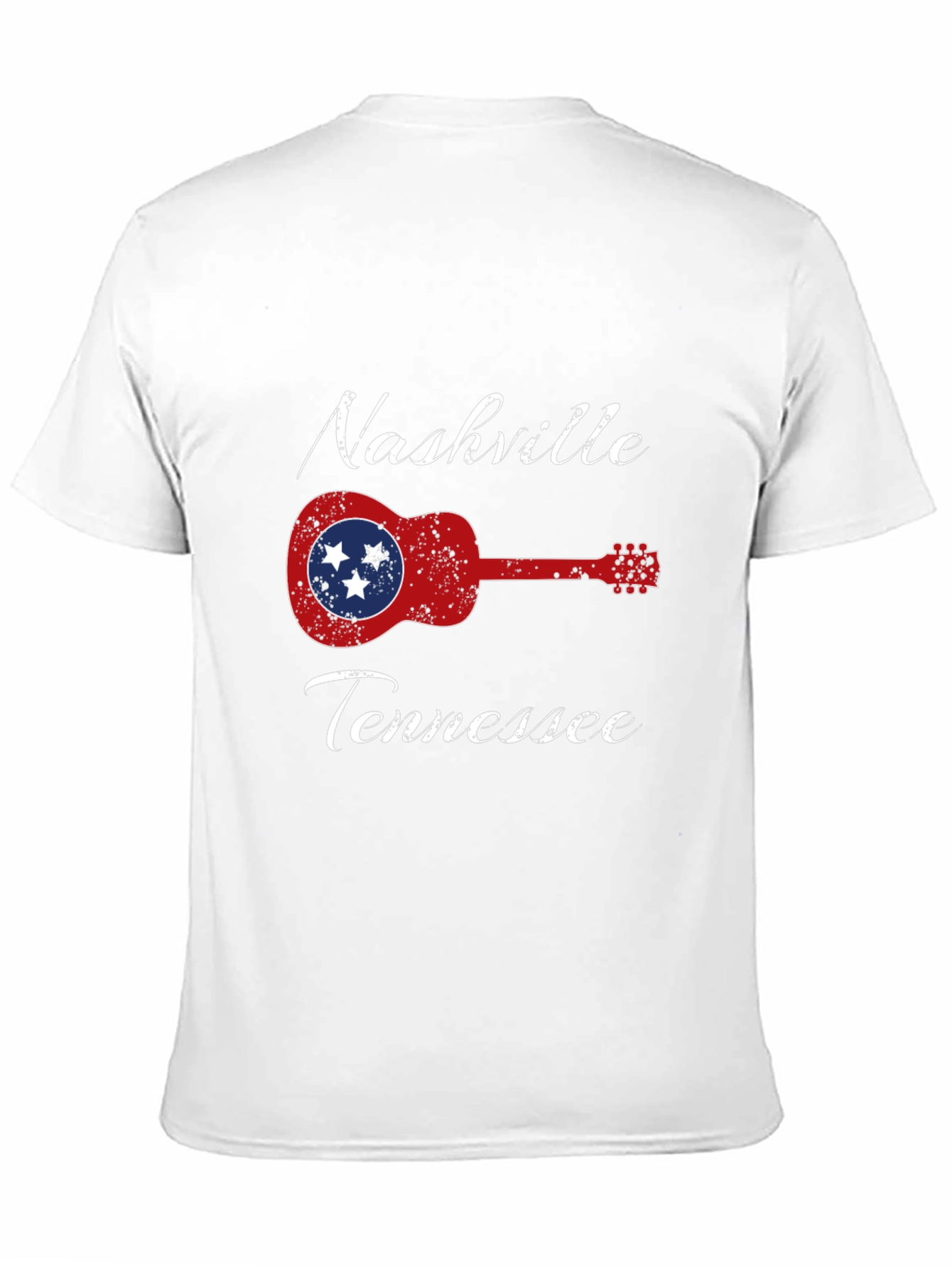 Black Nashville Tennessee Guitar T-Shirt view 11