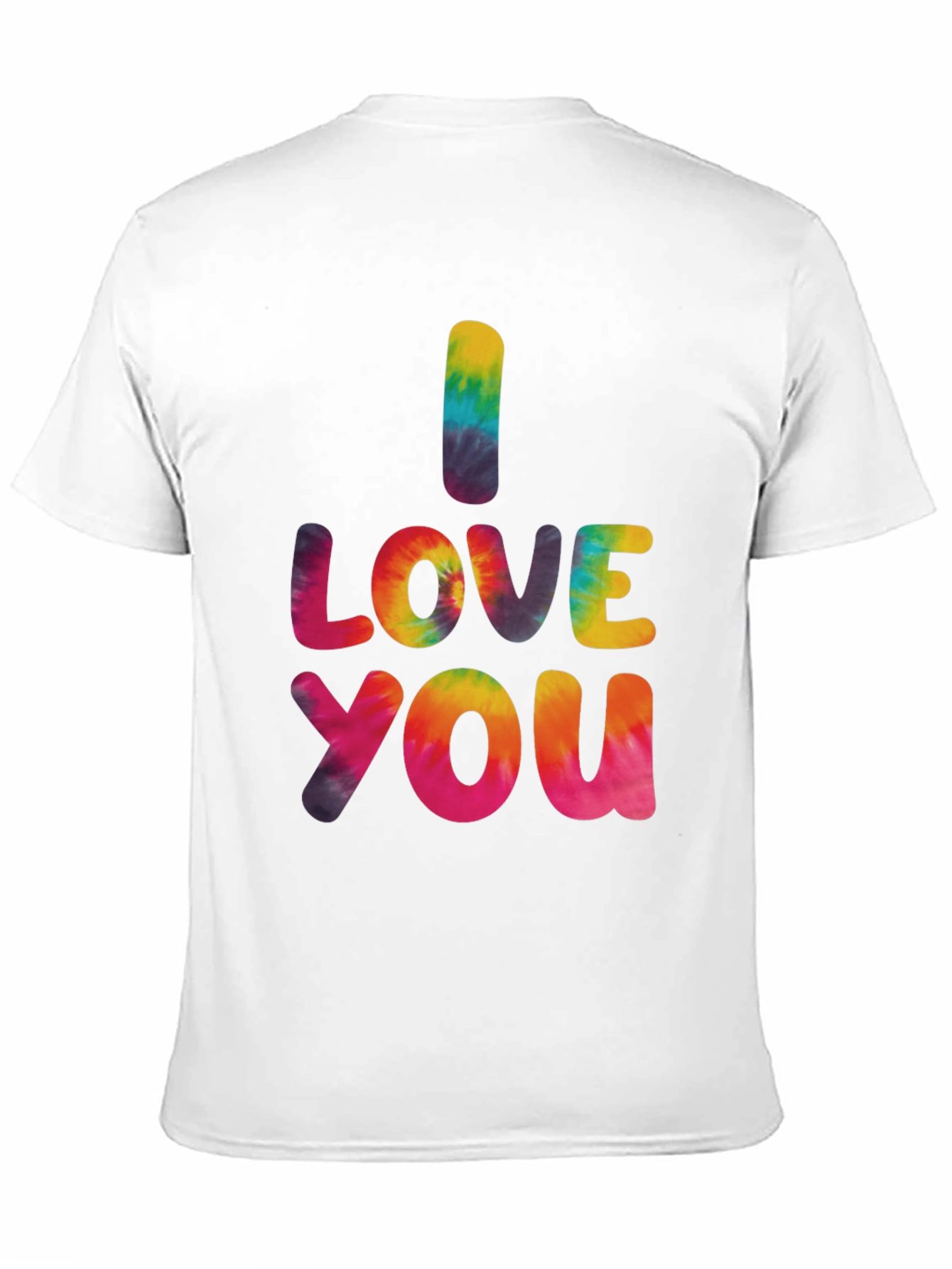 Black I Love You Tie Dye Graphic Tee - Black view 11