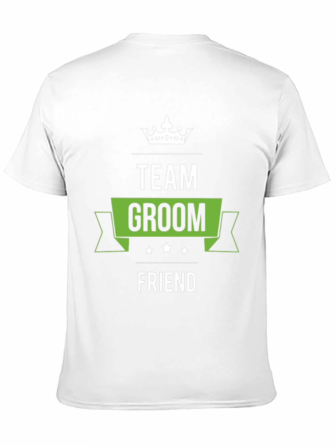 Black Team Groom Friend T-Shirt - Black Crew Neck Wedding Party Tee view 11