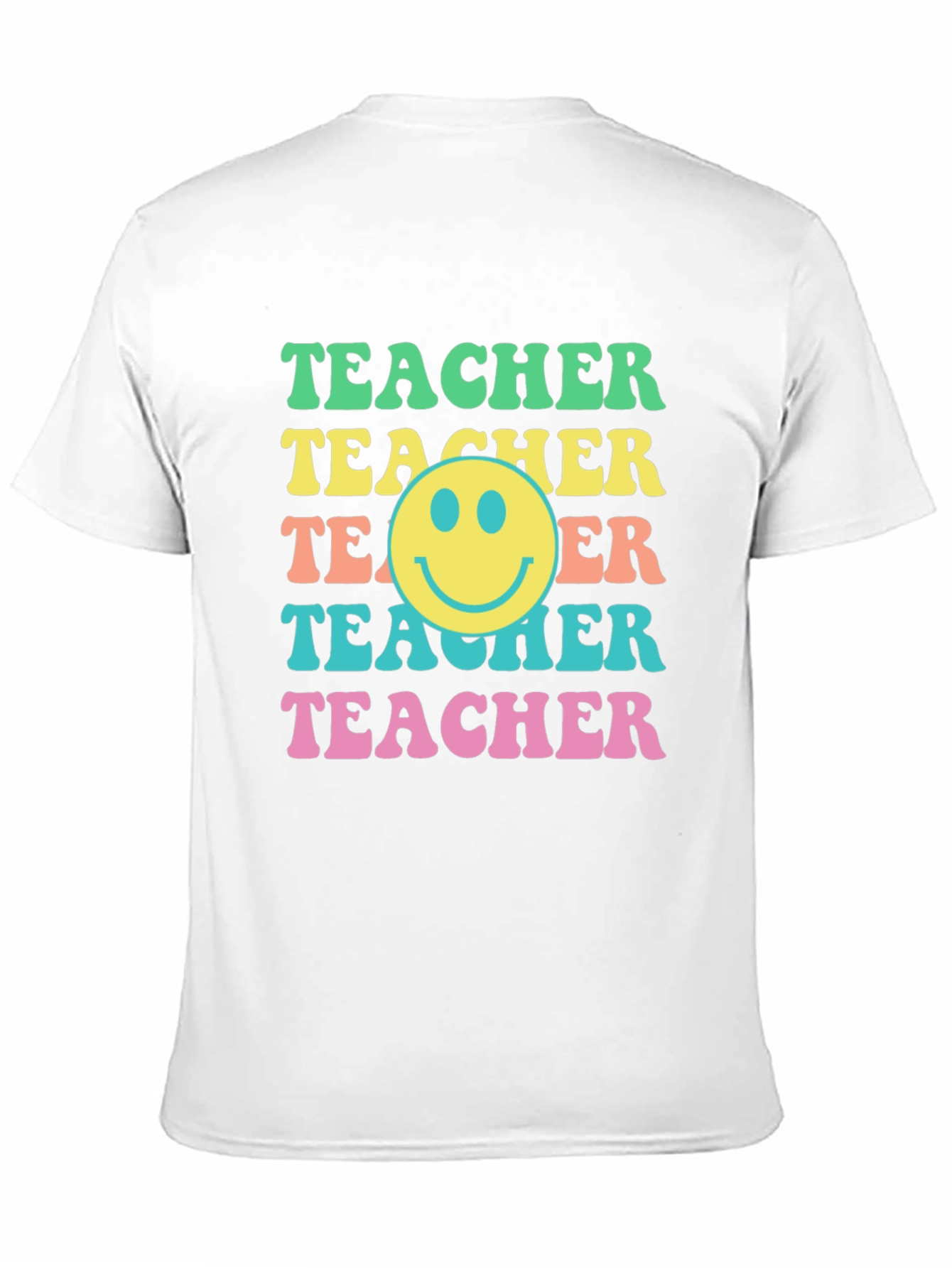 Black Retro Teacher Smiley Face Graphic Tee view 11