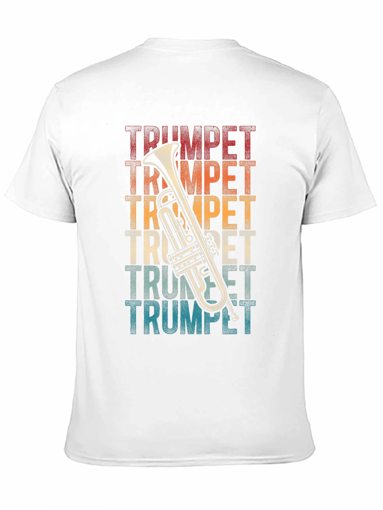 Black Retro Trumpet T-Shirt - Vintage Style Musical Tee view 11