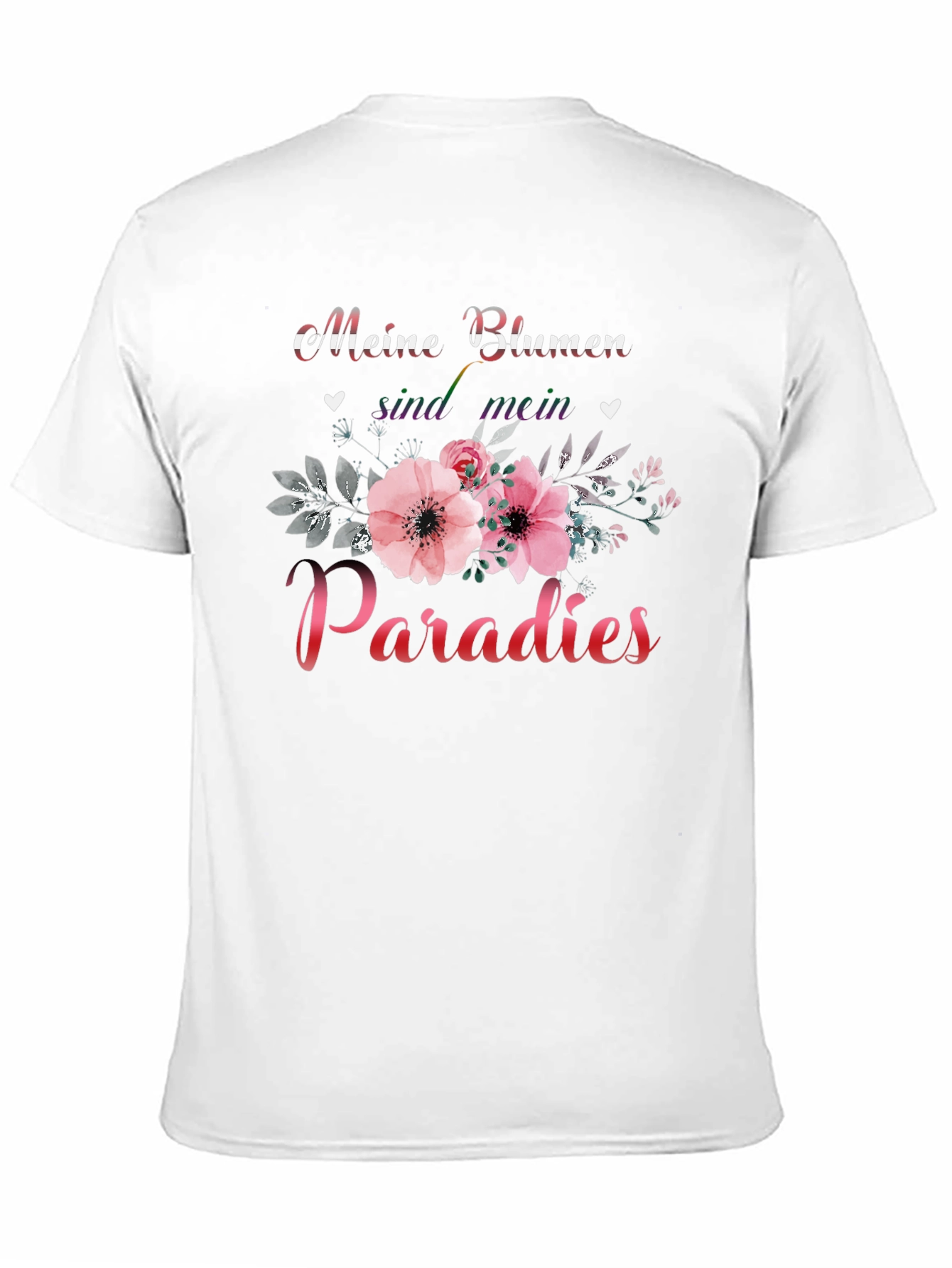 Black Meine Blumen Sind Mein Paradies T-Shirt view 11