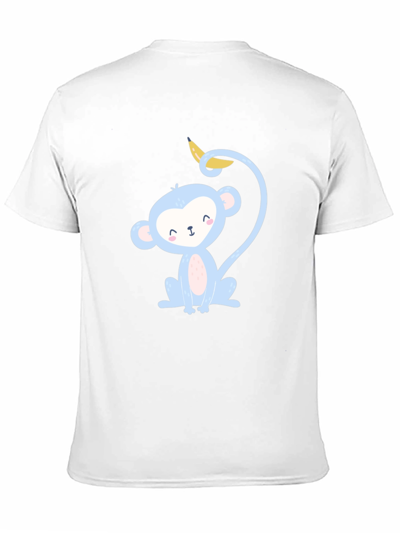 Black Cute Monkey Banana T-Shirt -  Playful Cartoon Graphic Tee view 11