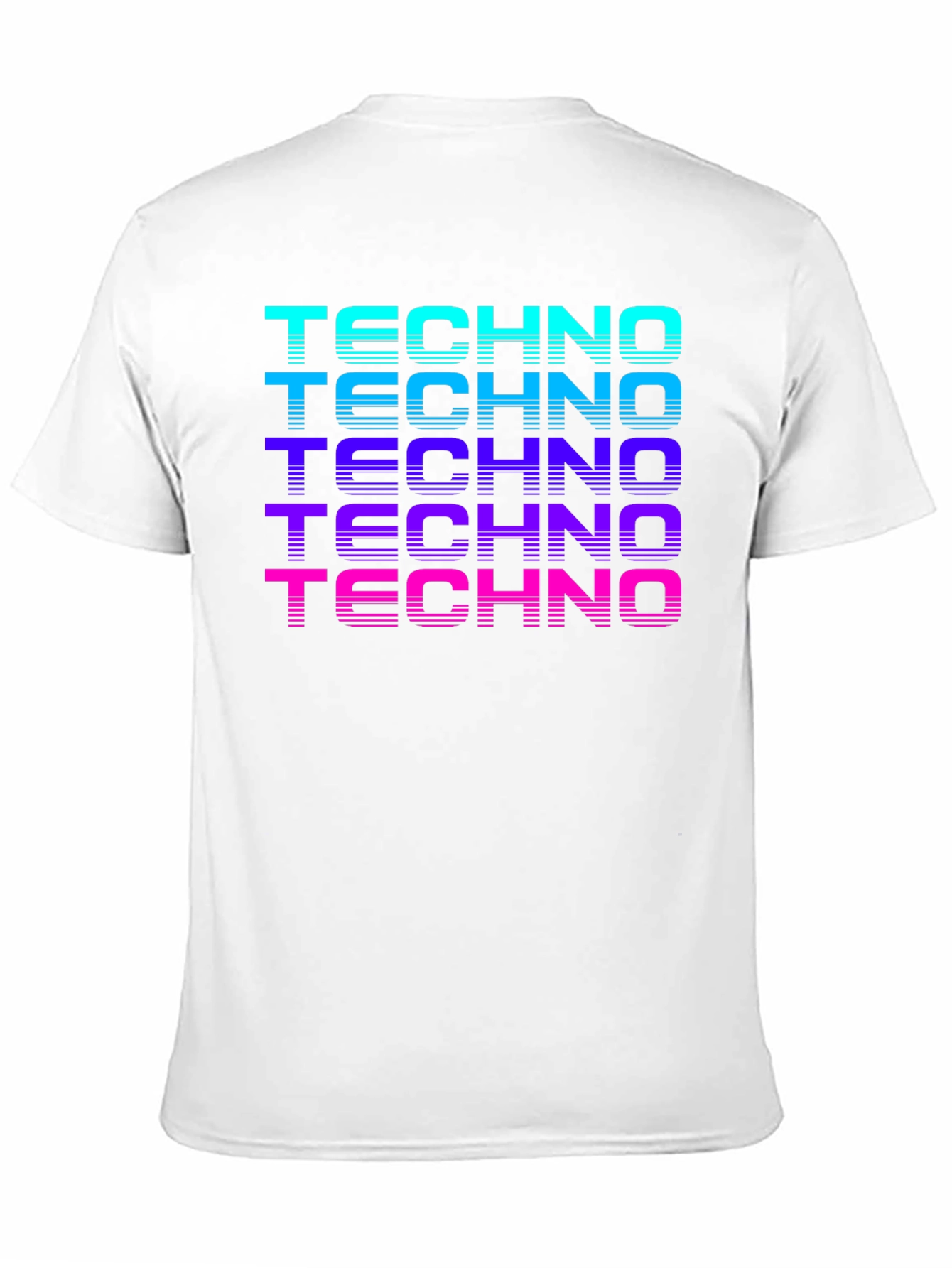 Black Retro Techno Graphic T-Shirt view 11