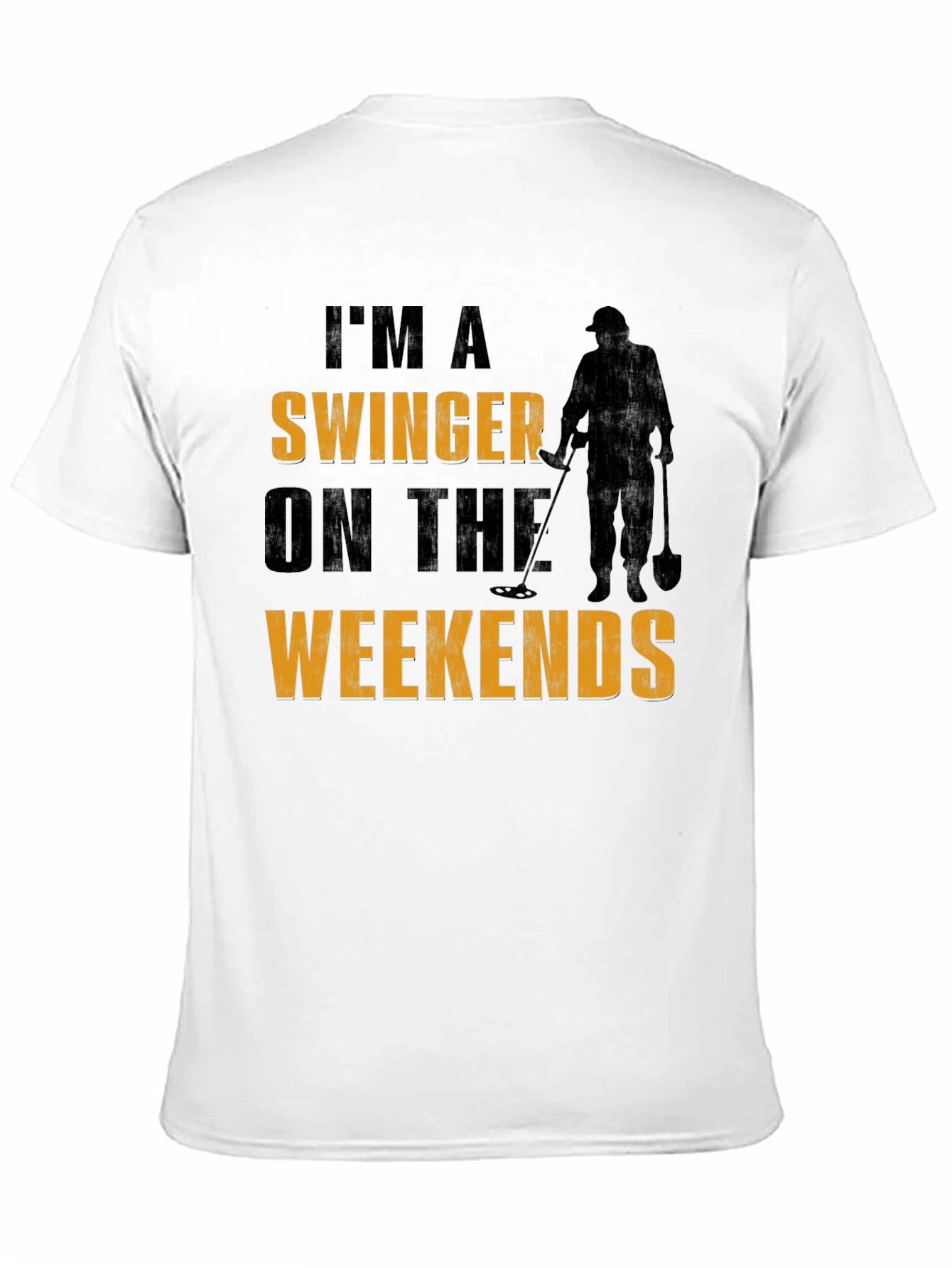 Black Funny Metal Detecting T-Shirt: I'm A Swinger On The Weekends view 11