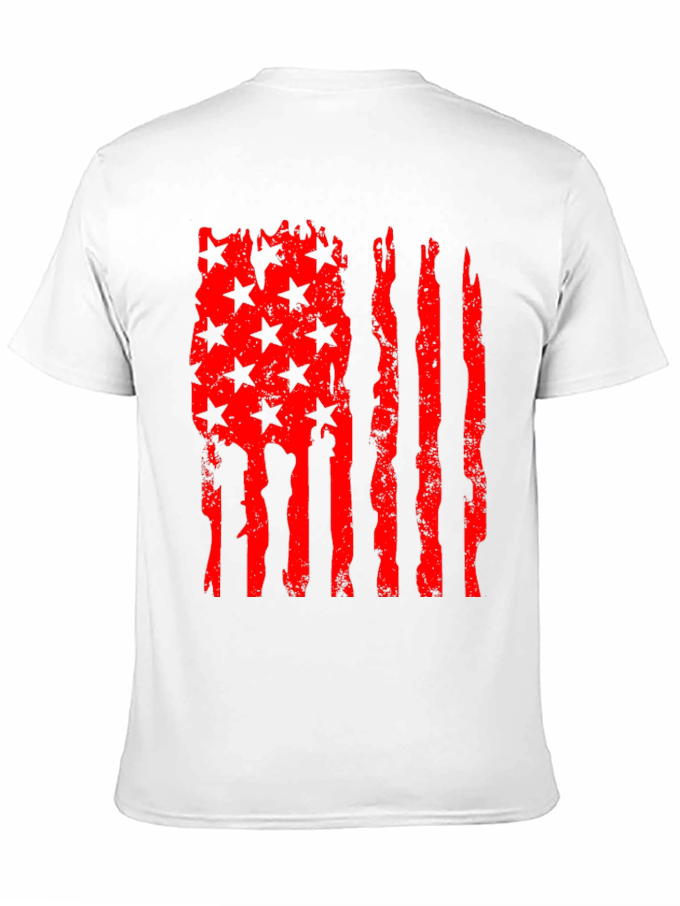 Black American Flag Distressed Graphic Tee view 11